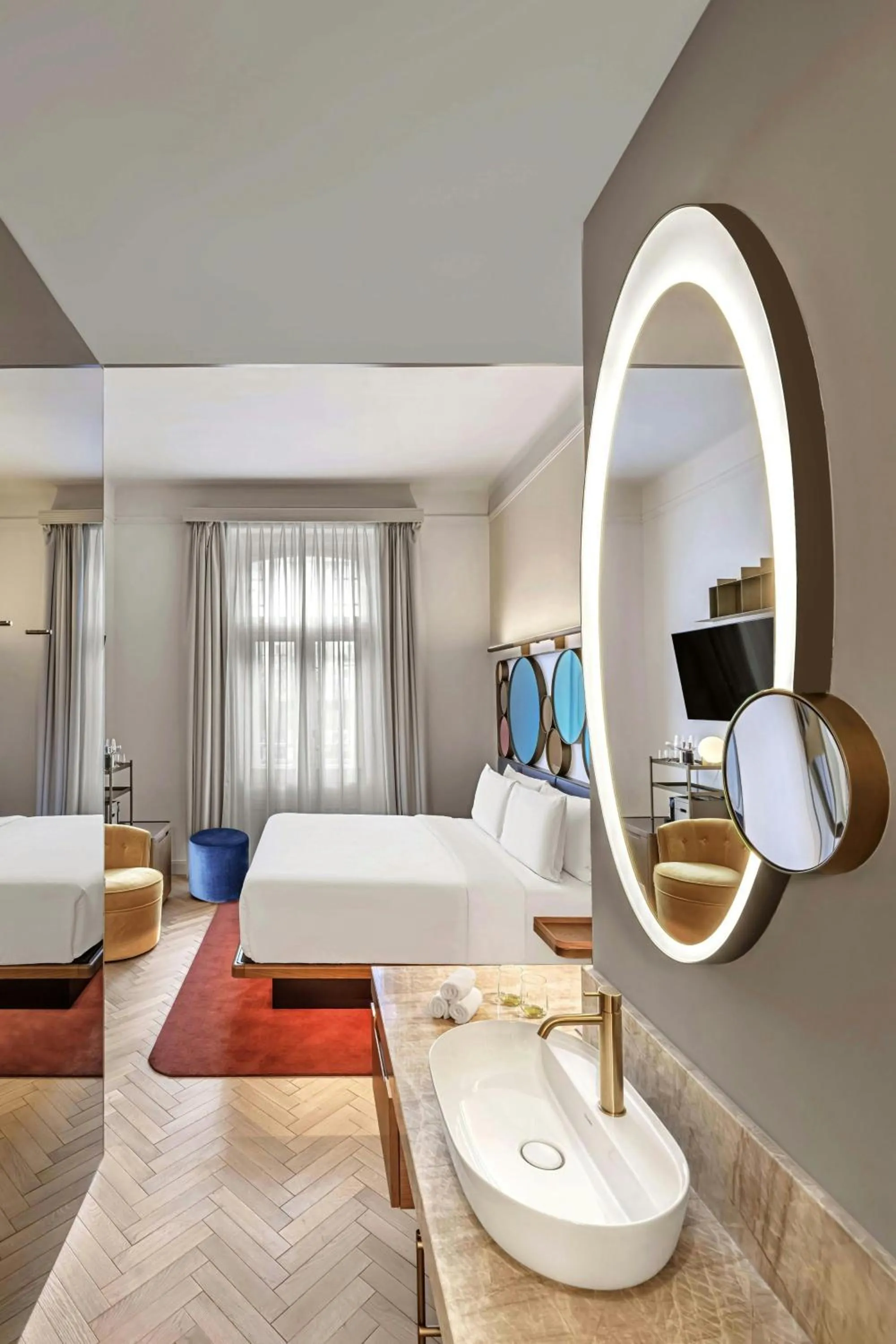 Photo of the whole room, Bed in W Prague