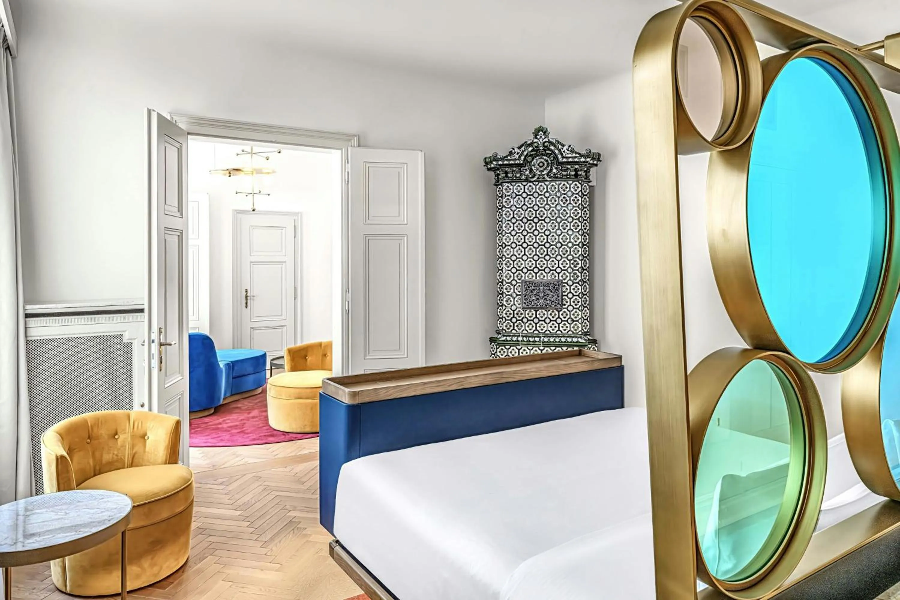 Photo of the whole room, Bed in W Prague