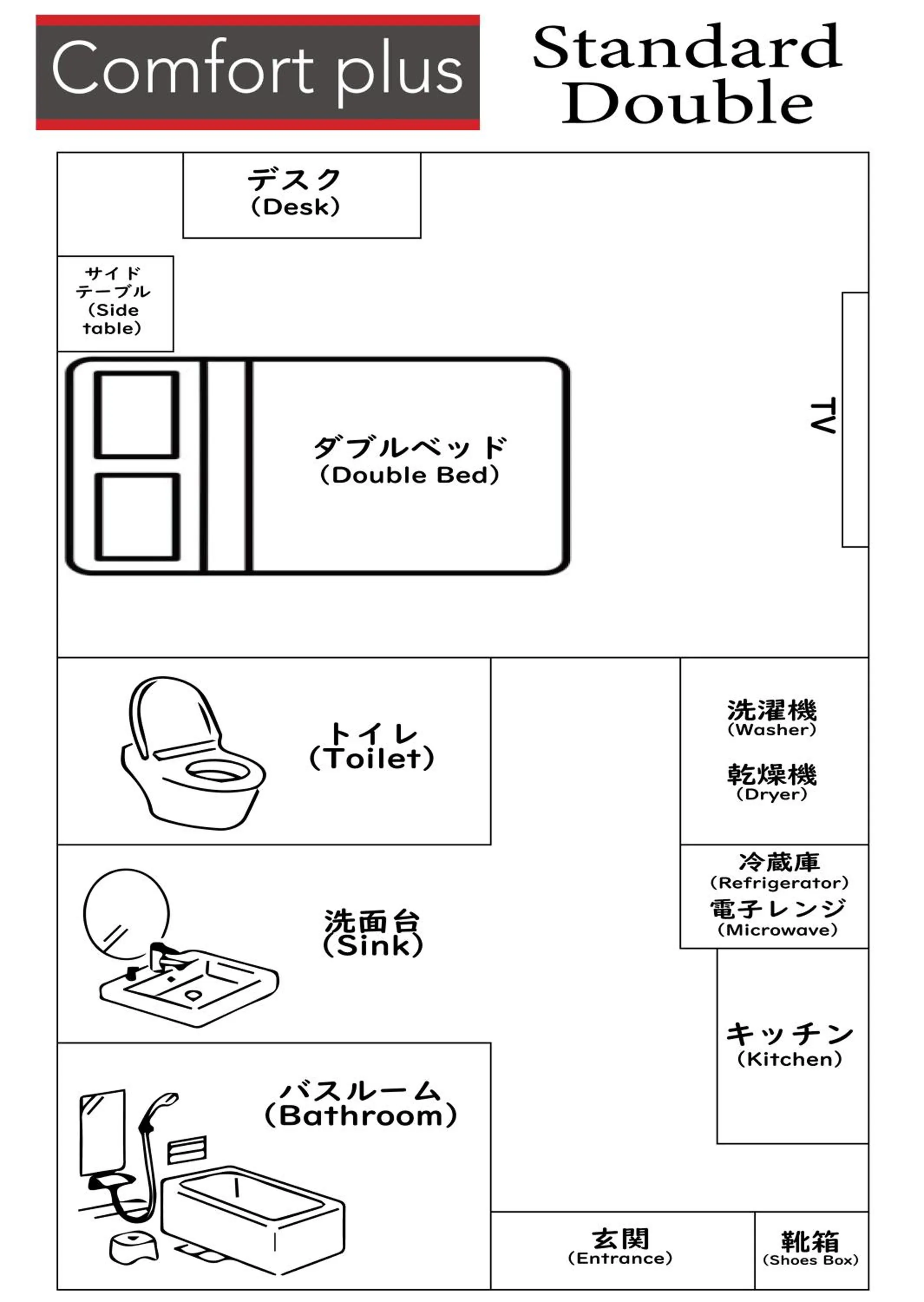 Floor plan in Comfort Plus