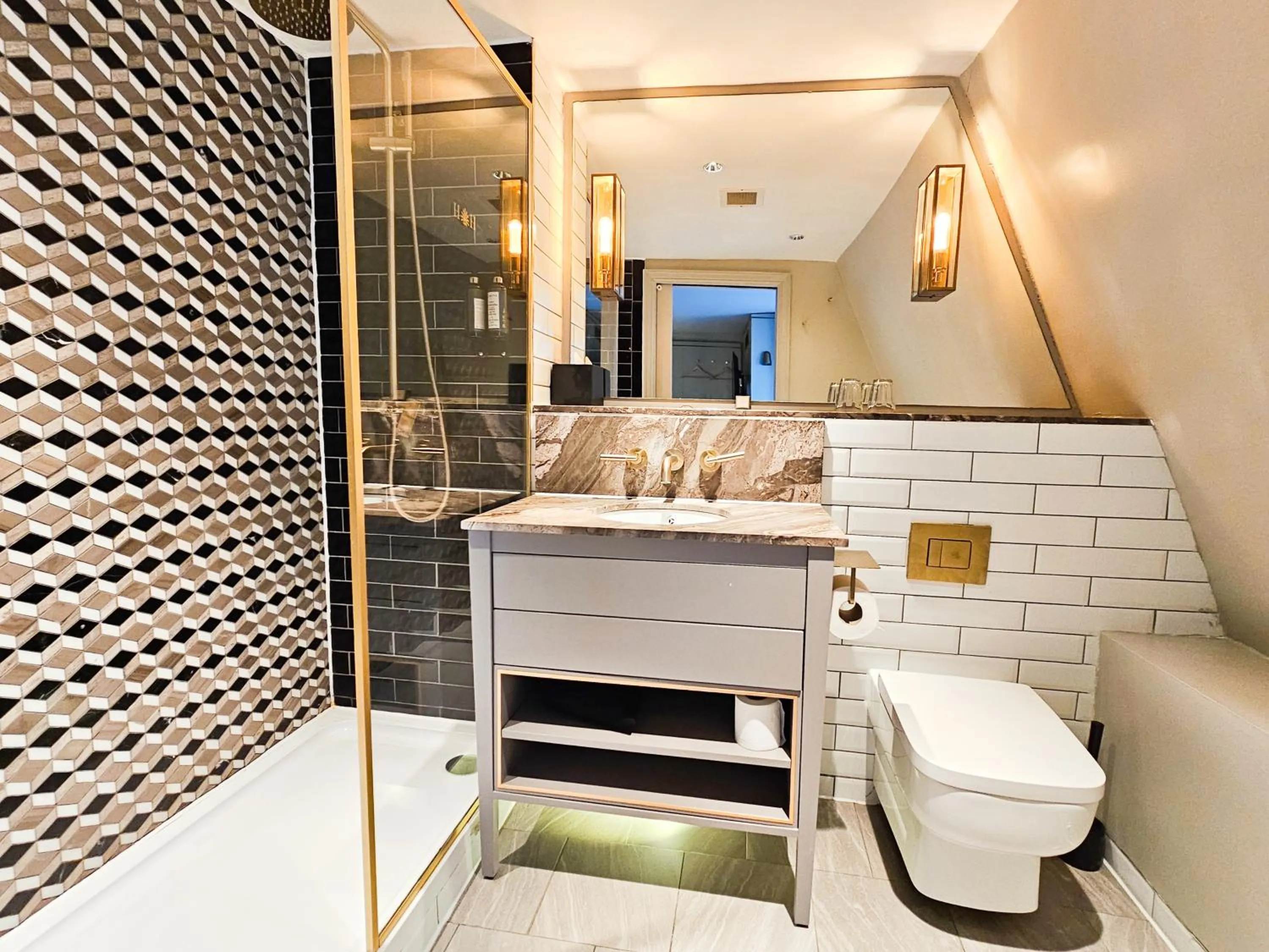 Shower in Henrietta House, a member of Radisson Individuals