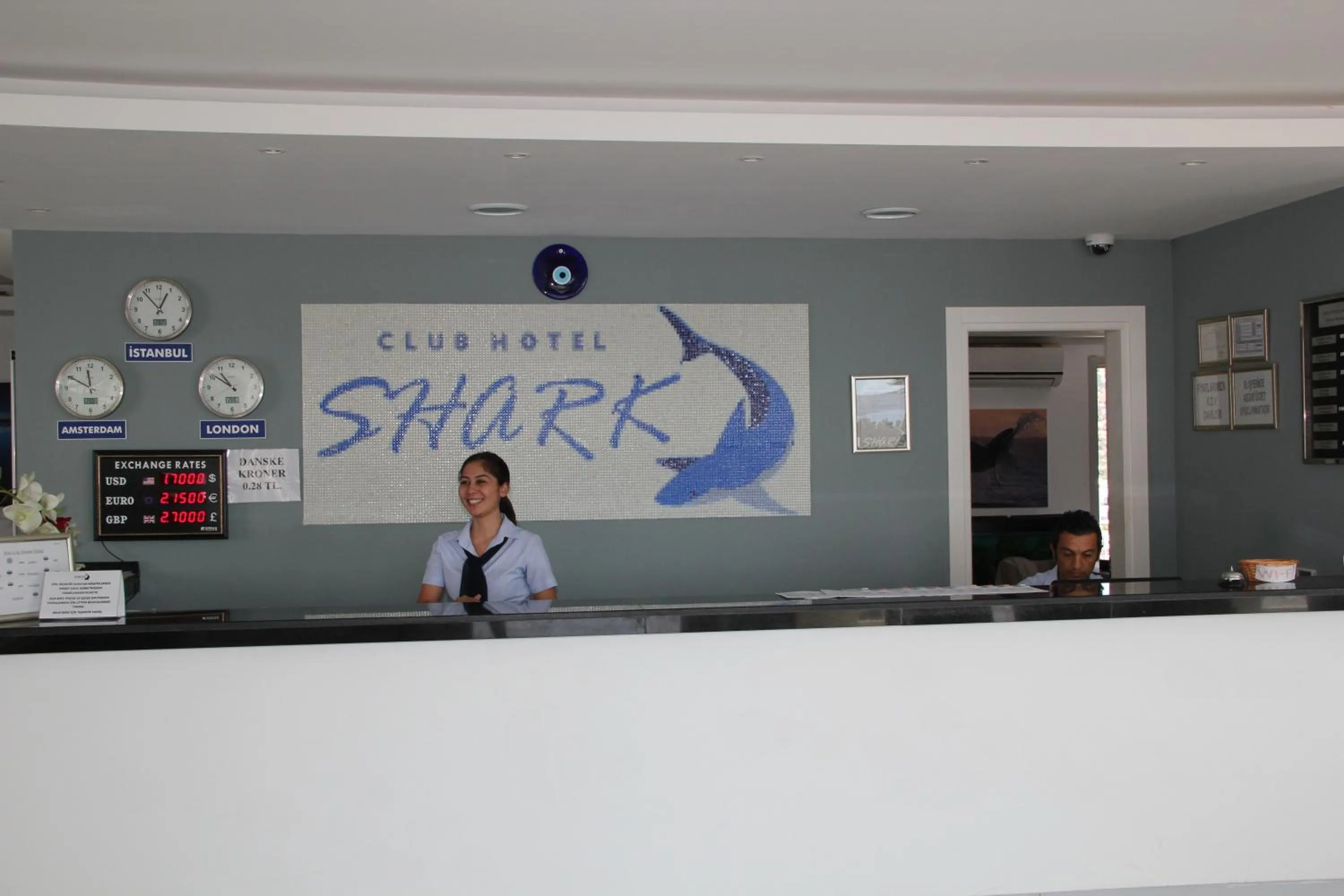 Lobby or reception in Club Shark Hotel