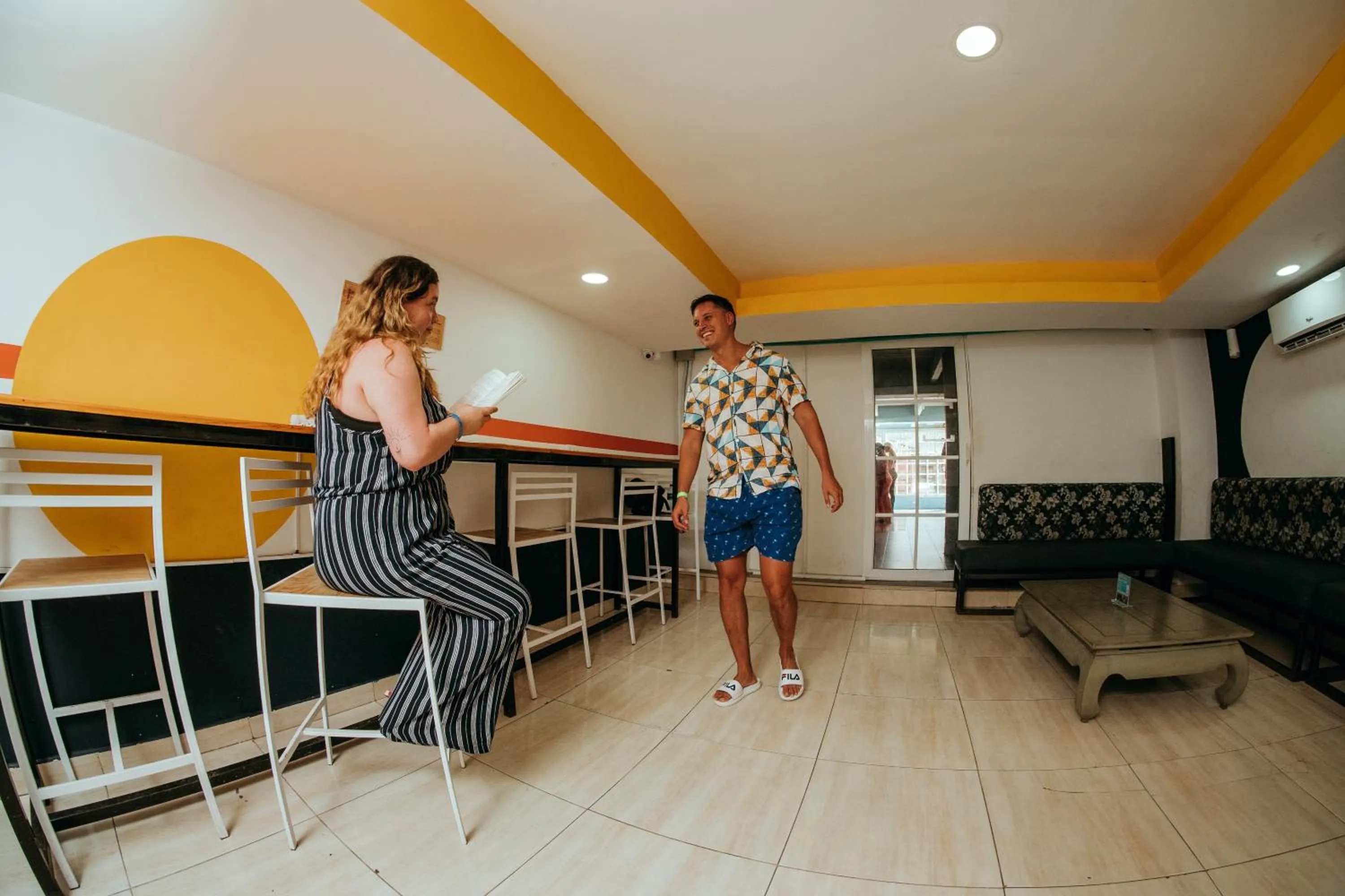 Seating area in Viajero San Andres Hostel