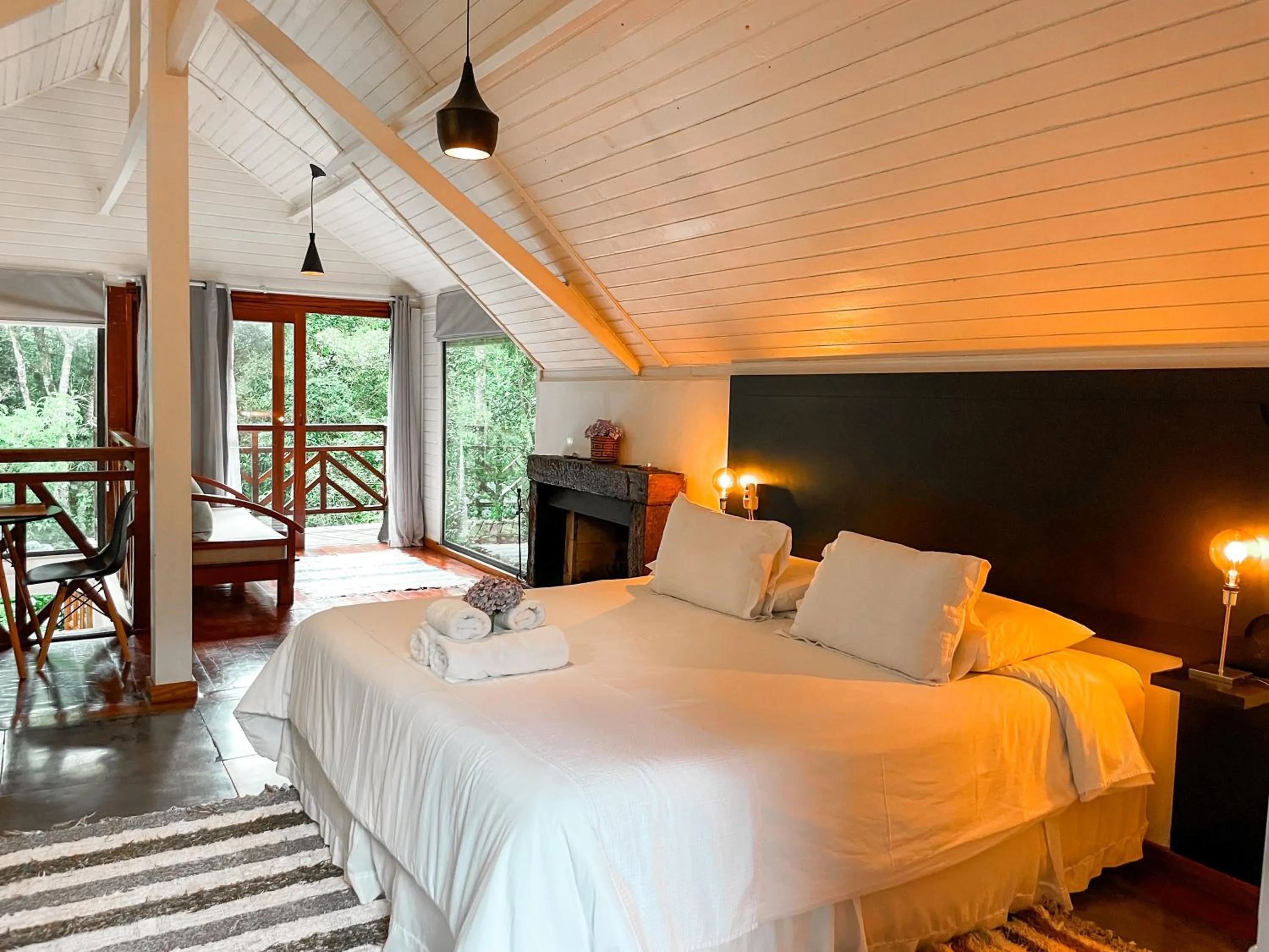 Bed in Pousada Solar D'Araucaria