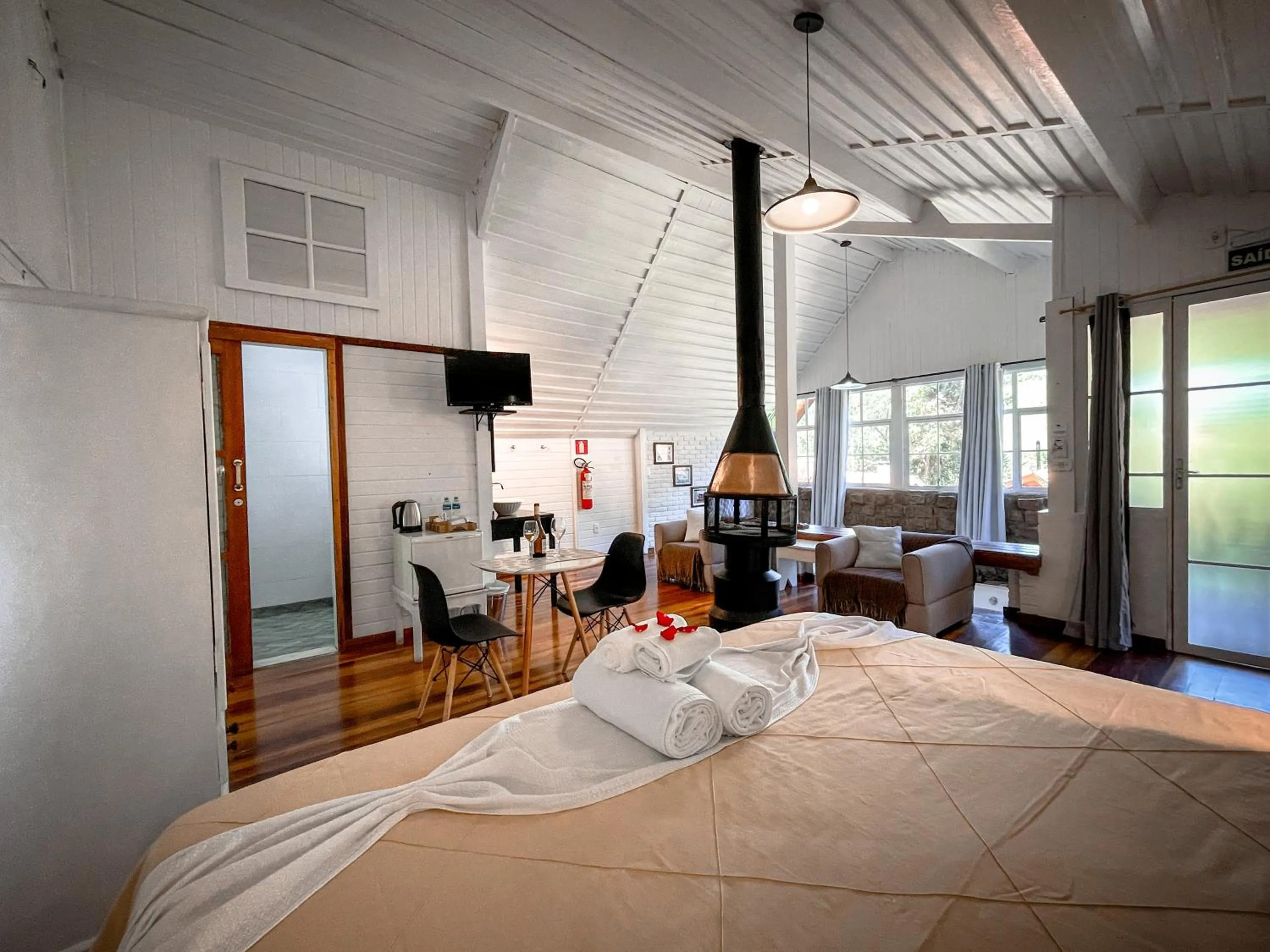 Bed in Pousada Solar D'Araucaria