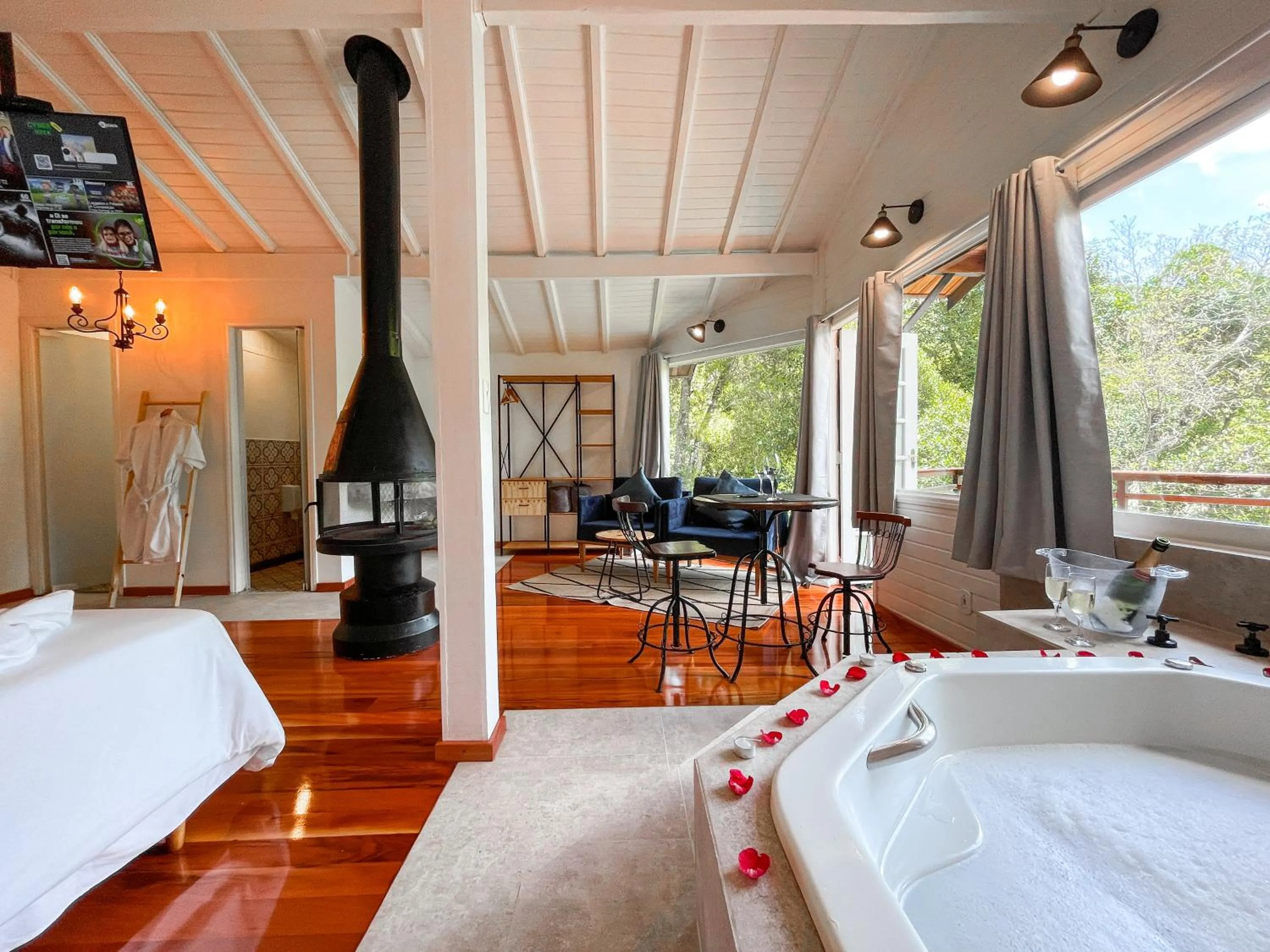 Bed in Pousada Solar D'Araucaria