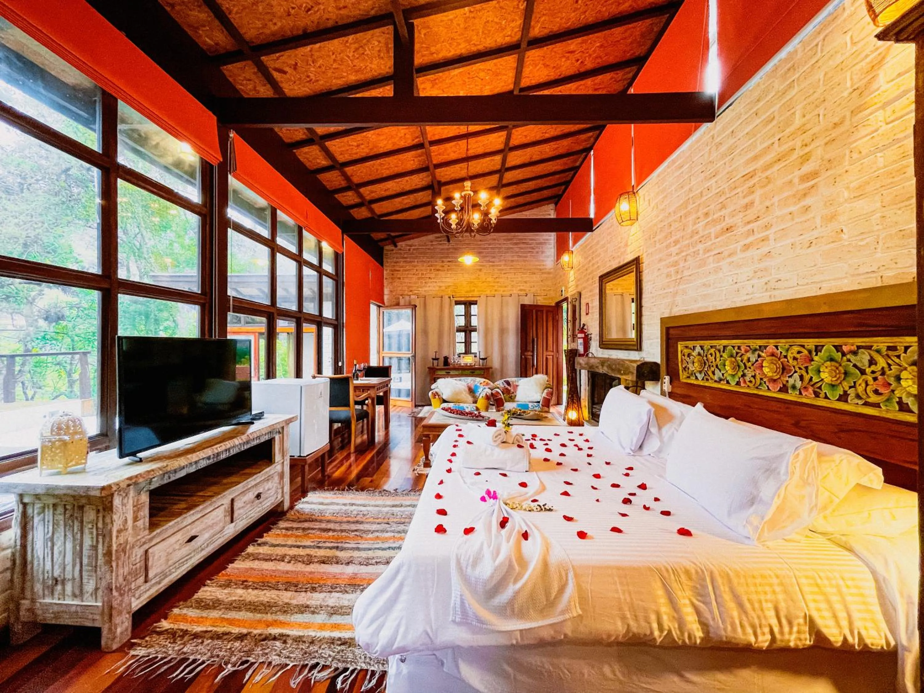 Bed in Pousada Solar D'Araucaria