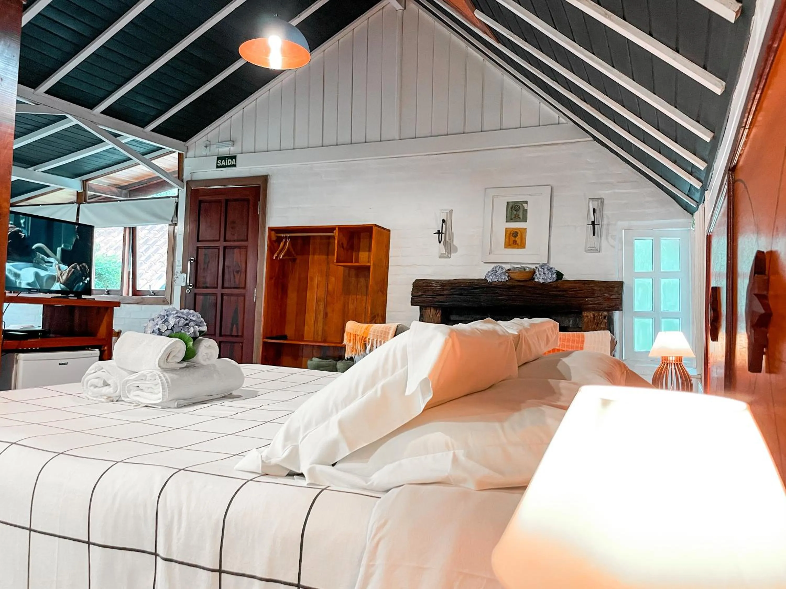 Bed in Pousada Solar D'Araucaria