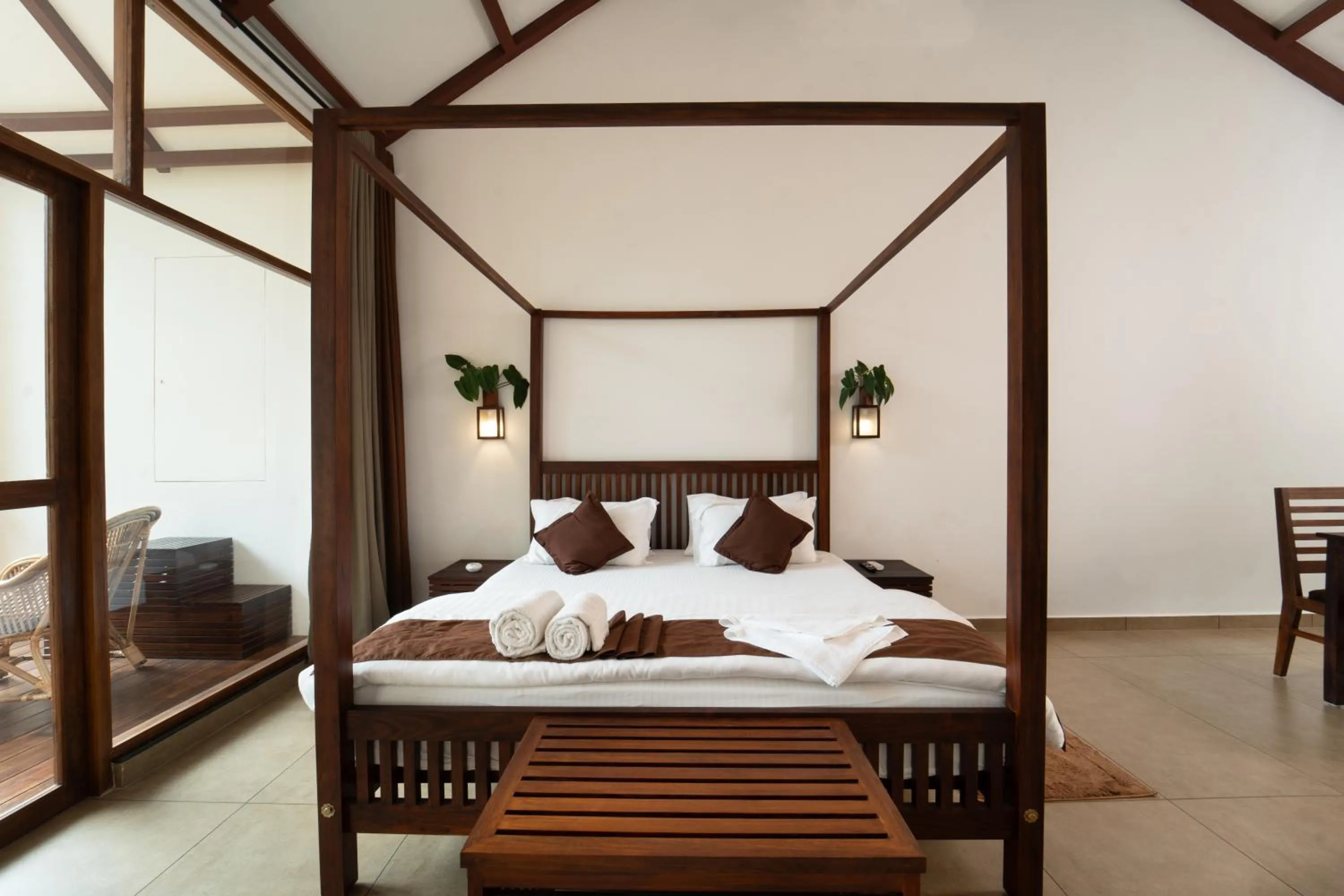 Bed in Coffee and Pepper Plantation Homestay