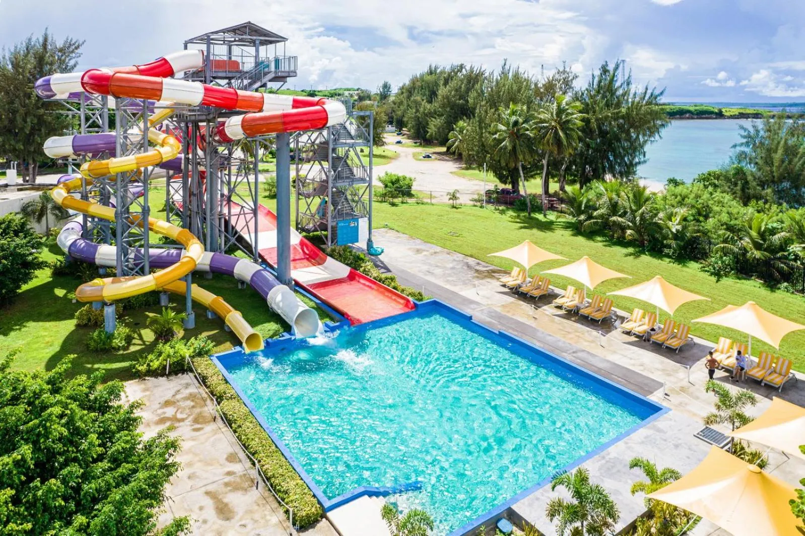 Aqua park in Pacific Islands Club Saipan