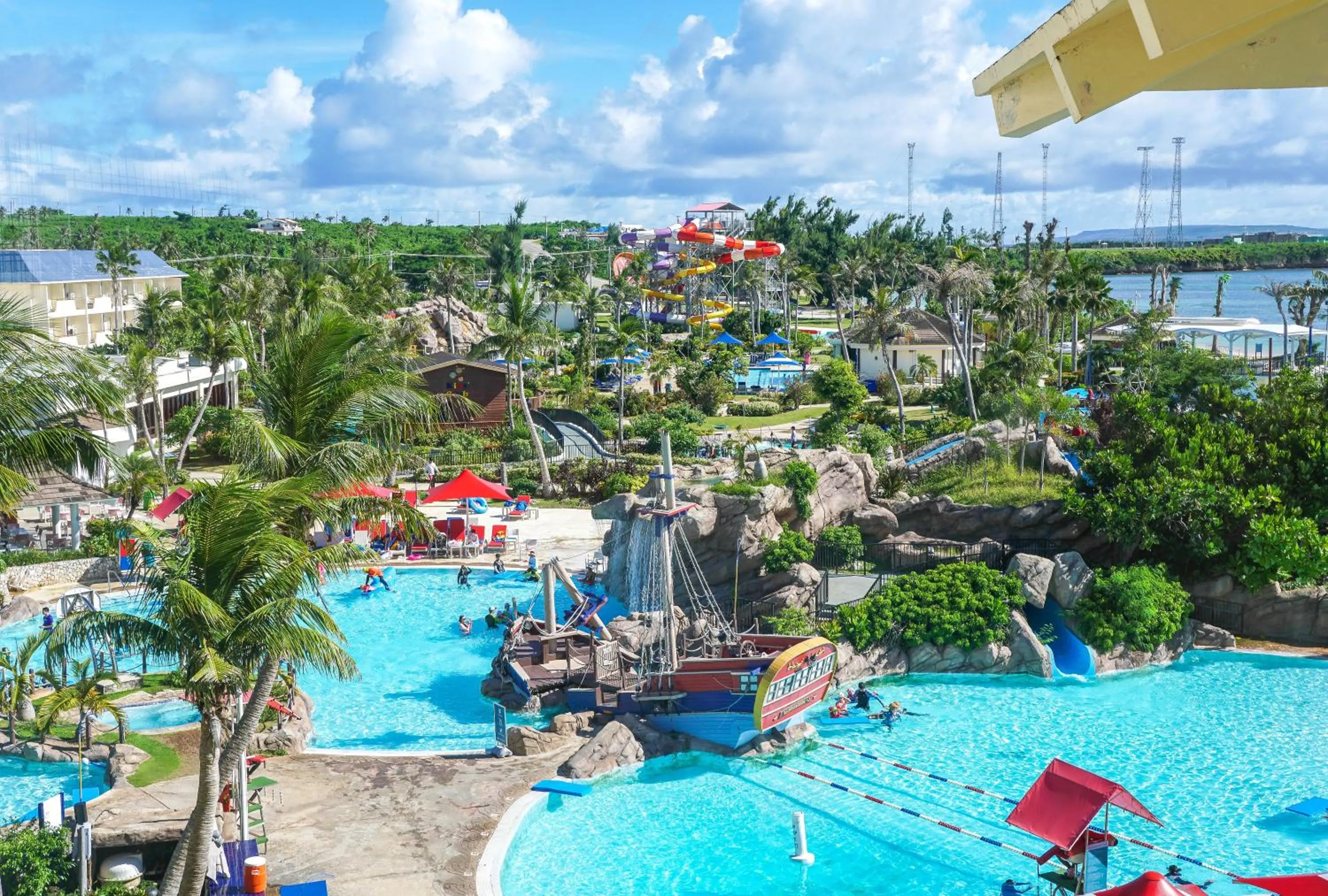 Aqua park in Pacific Islands Club Saipan