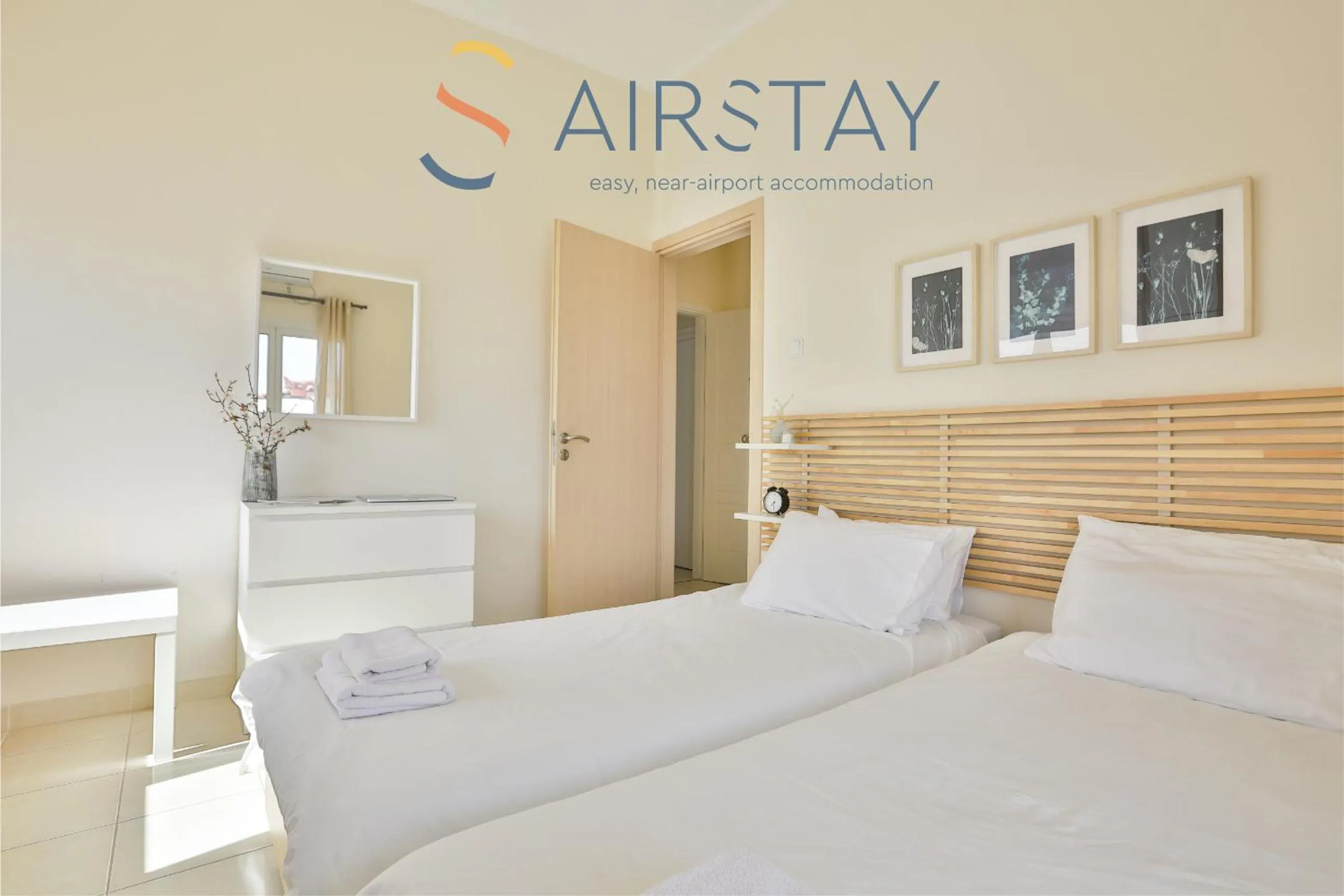 Bed in Nautilus Apartments Airport by Airstay
