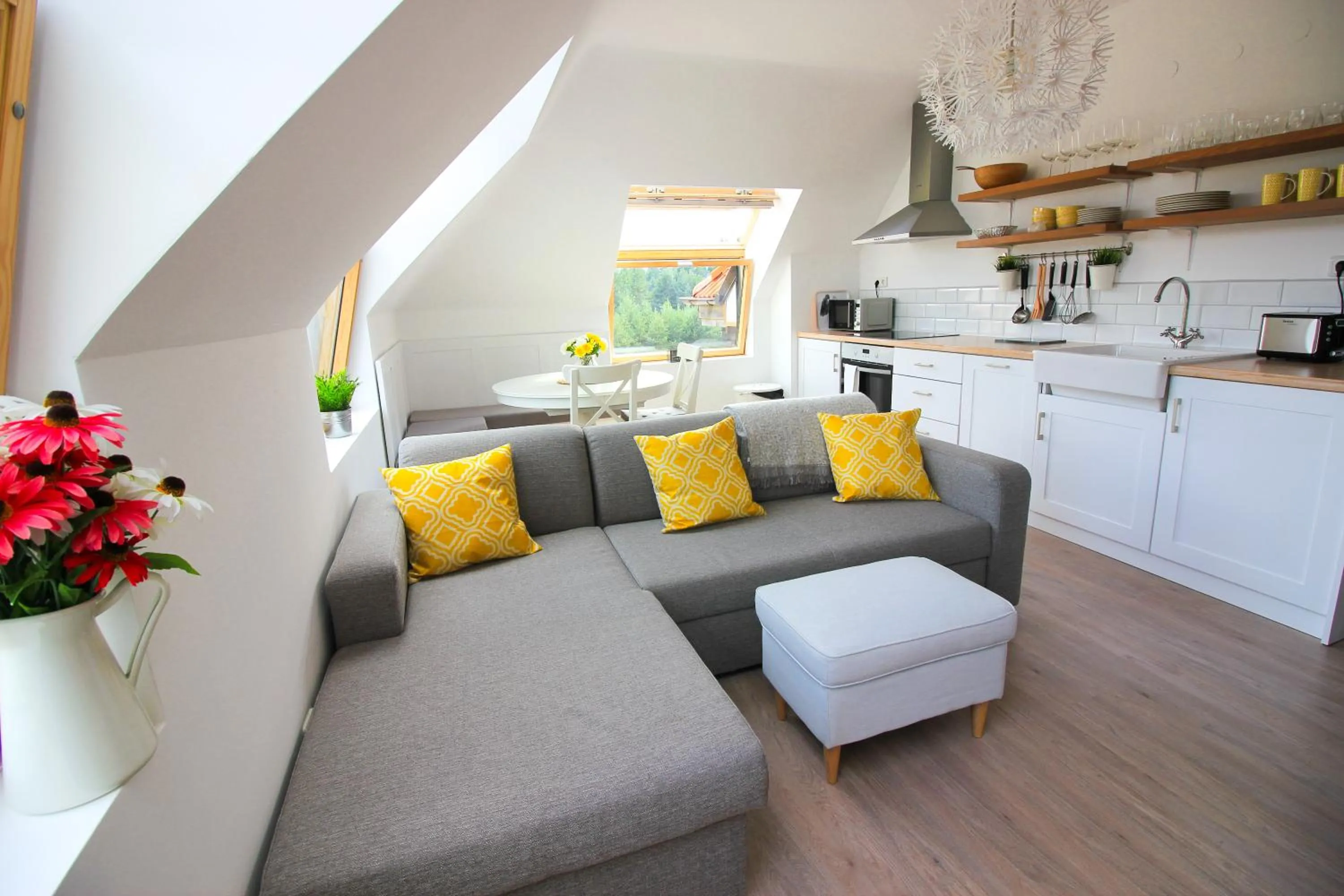 Kitchen or kitchenette in Chamkoria Chalets