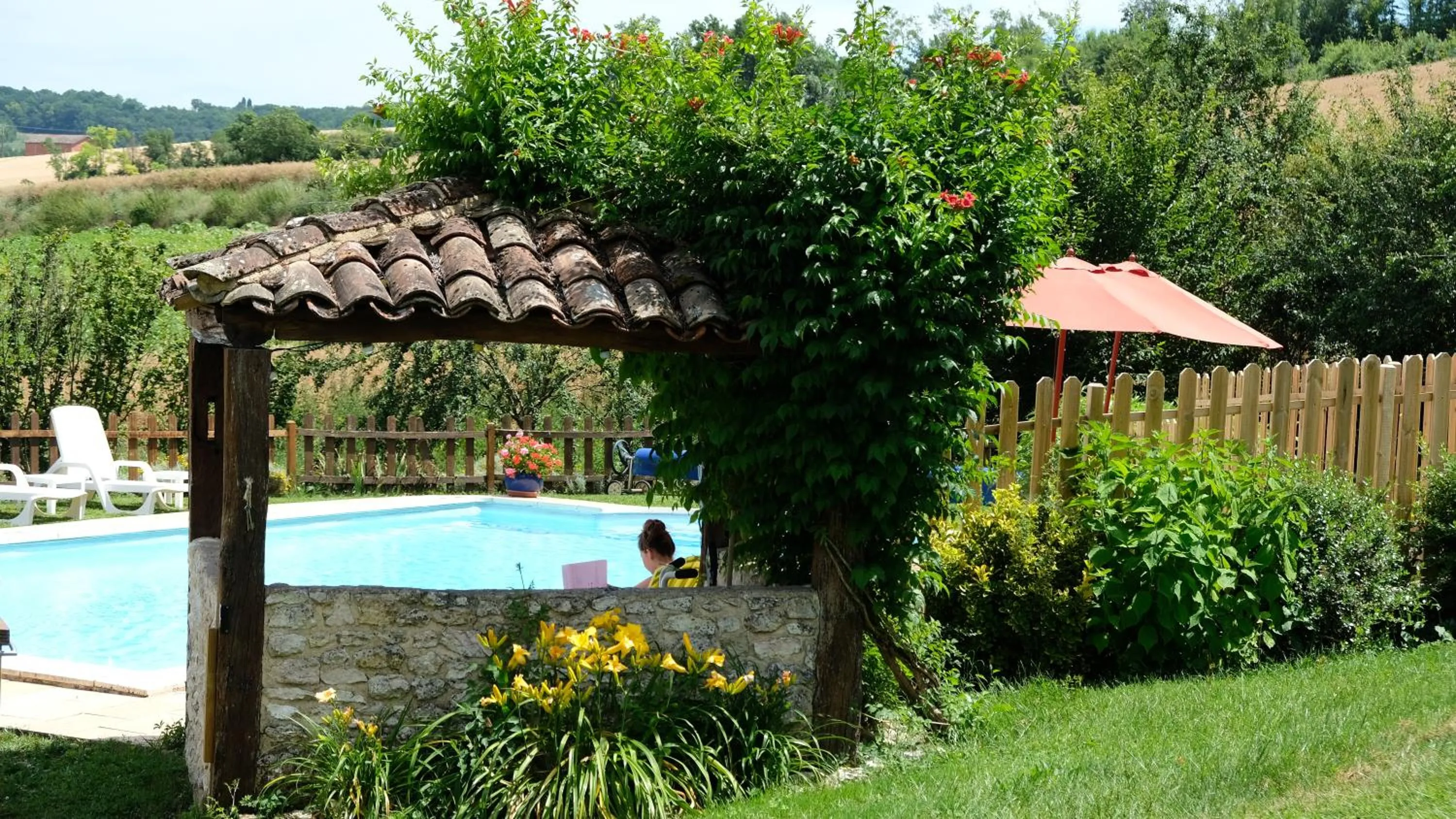 Pool view in Domaine Les Miquels