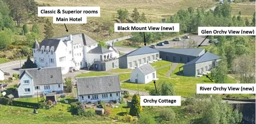 Bird's eye view in Bridge of Orchy Hotel