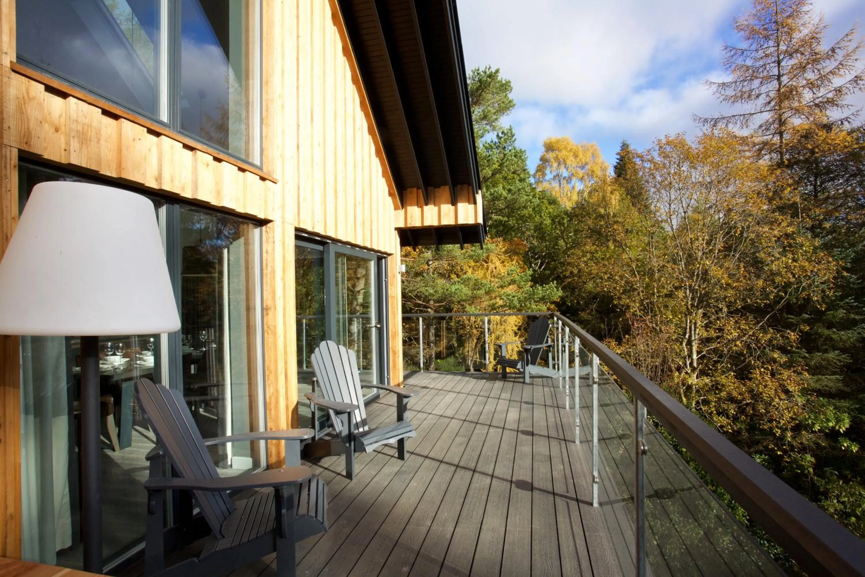 Balcony/Terrace in LOCH TAY HIGHLAND LODGES and GLAMPING PARK