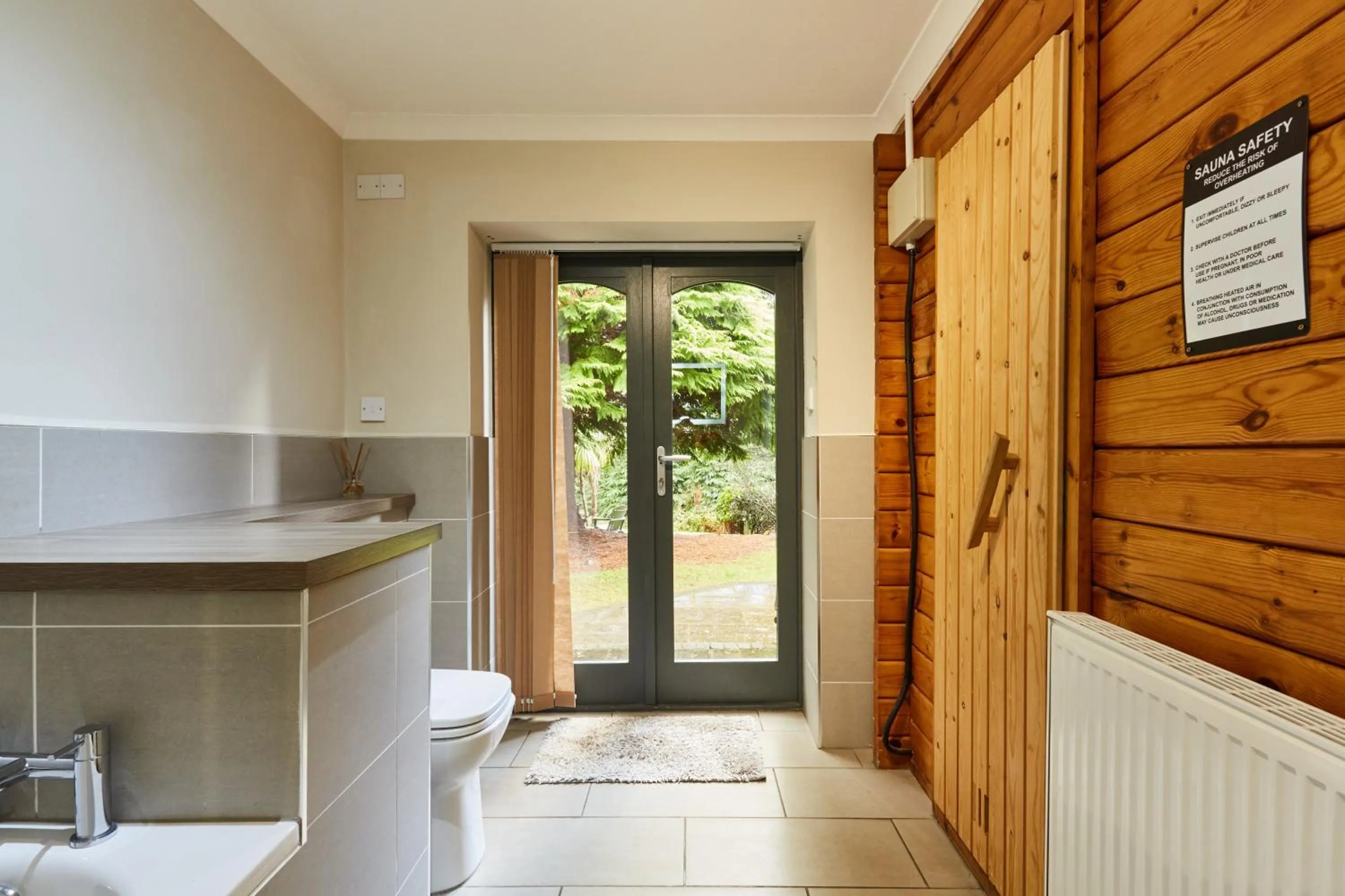 Sauna in LOCH TAY HIGHLAND LODGES and GLAMPING PARK