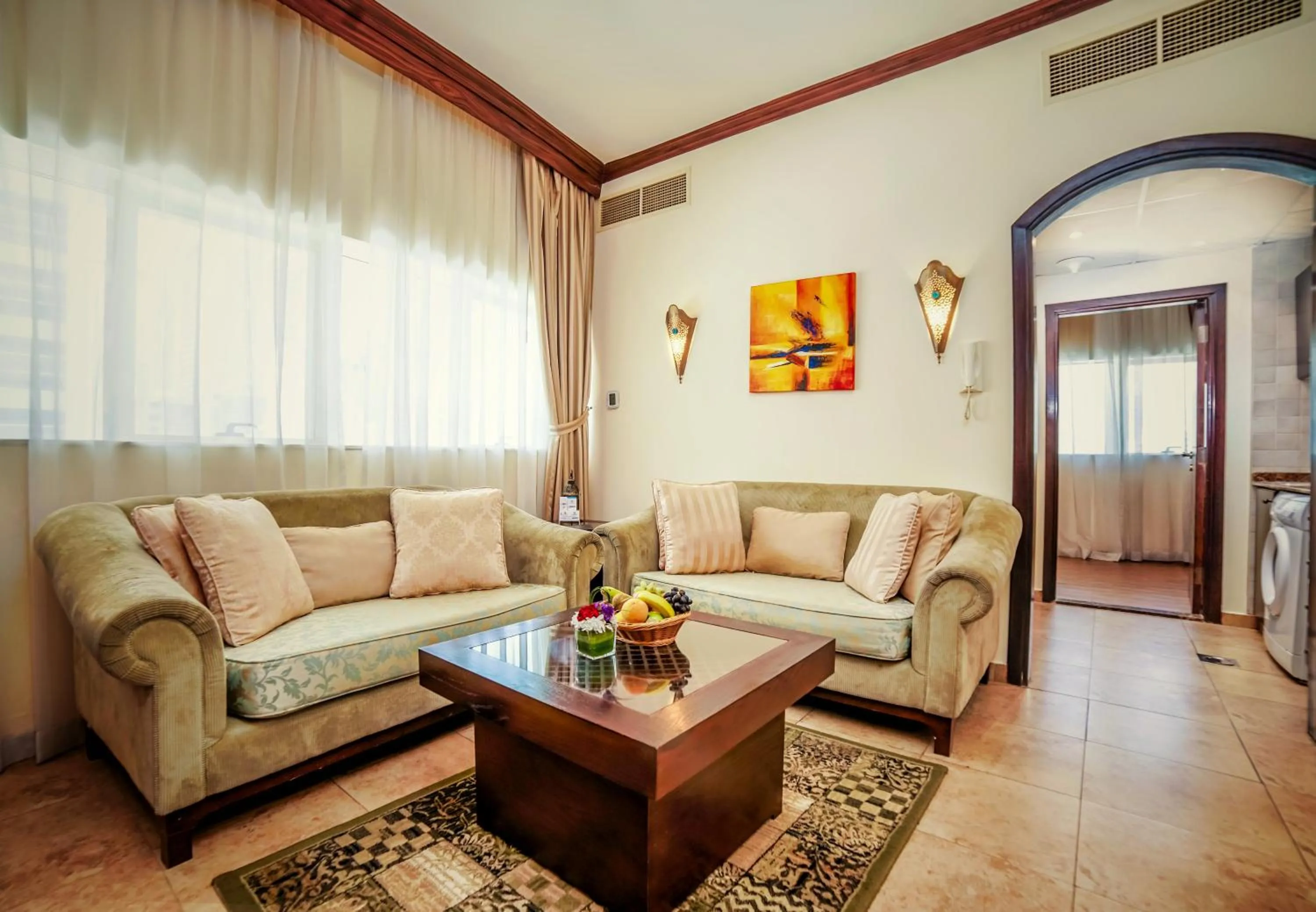 Living room in First Central Hotel Suites