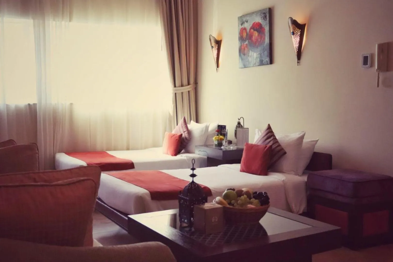 Bed in First Central Hotel Suites