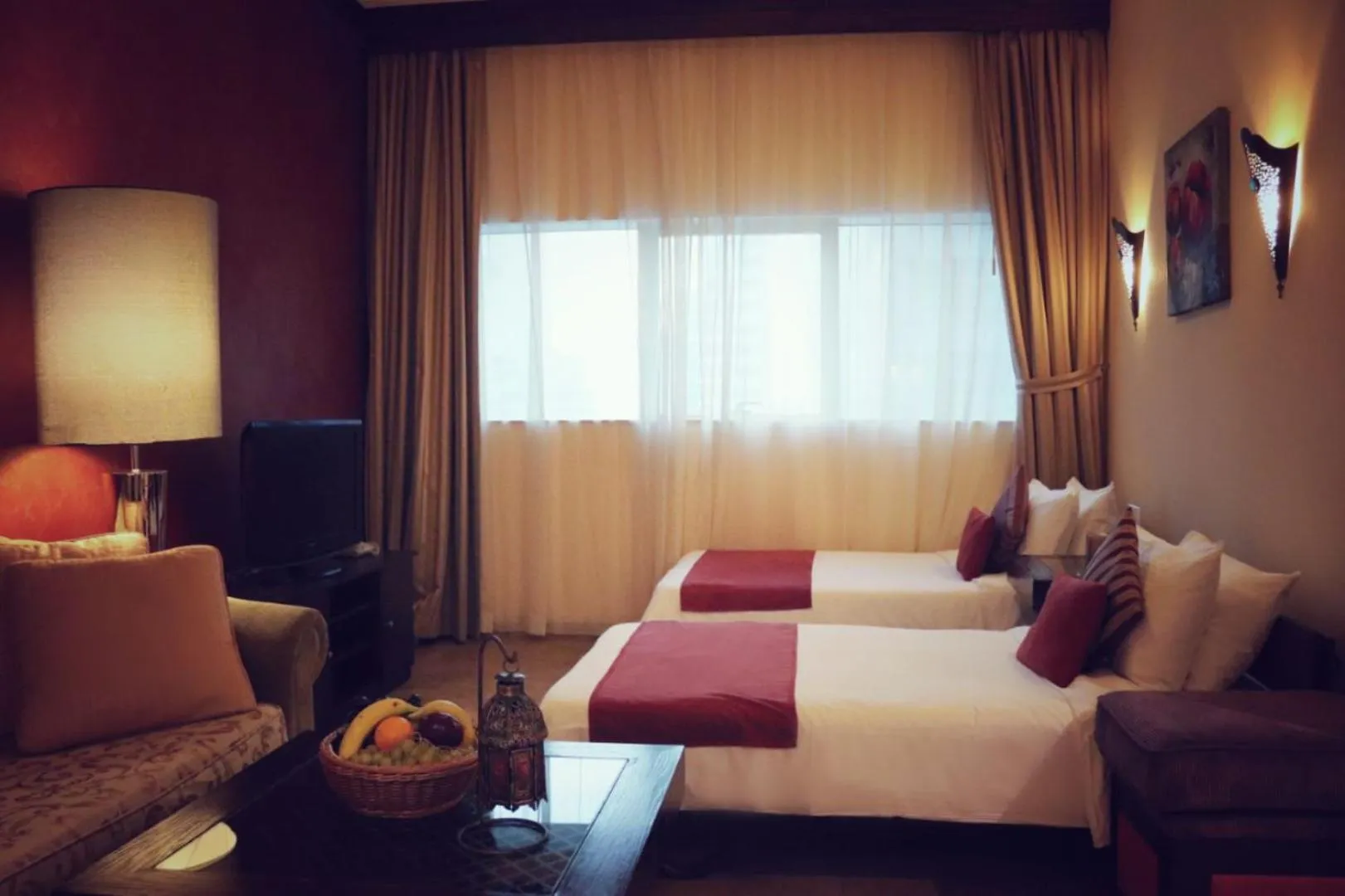 Bed in First Central Hotel Suites