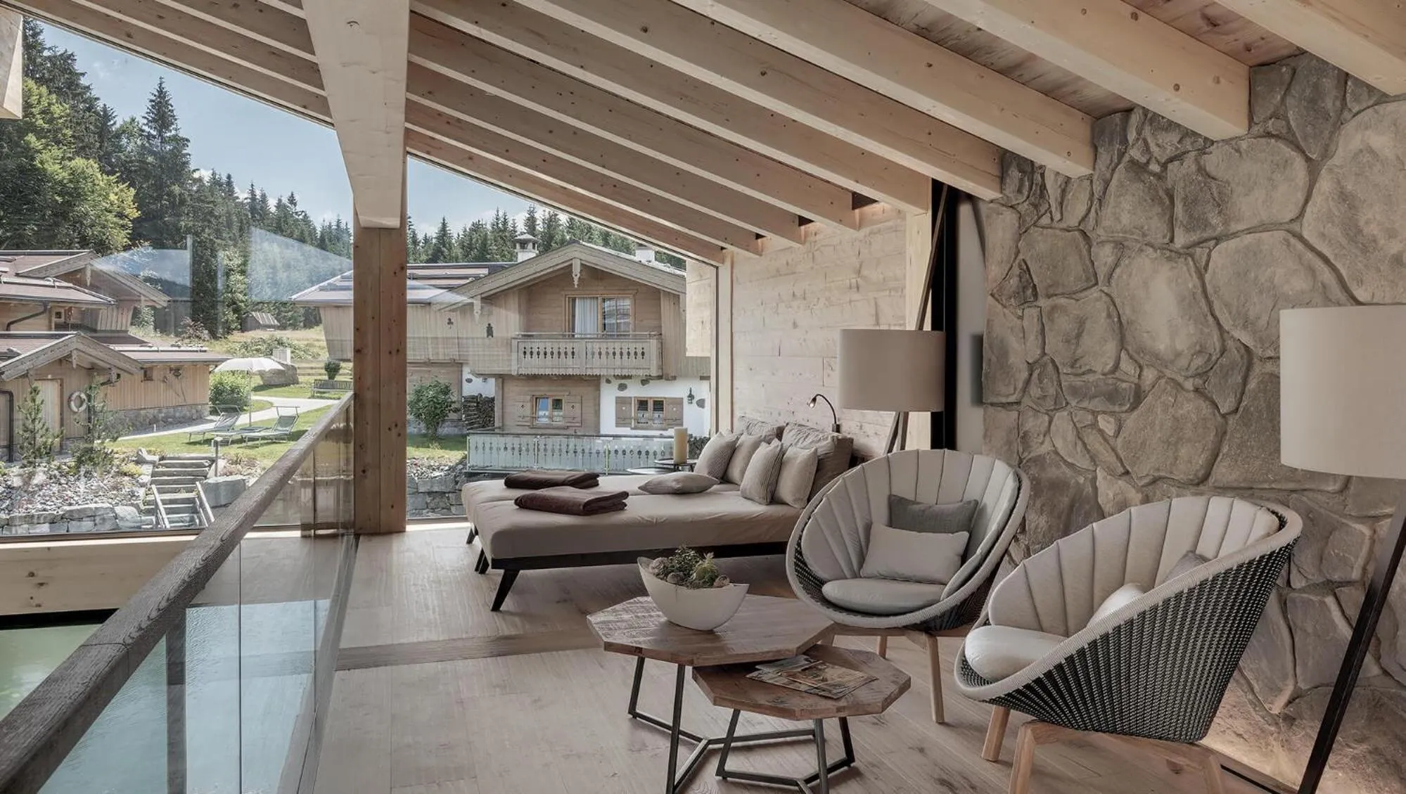 Pool view in INNs HOLZ