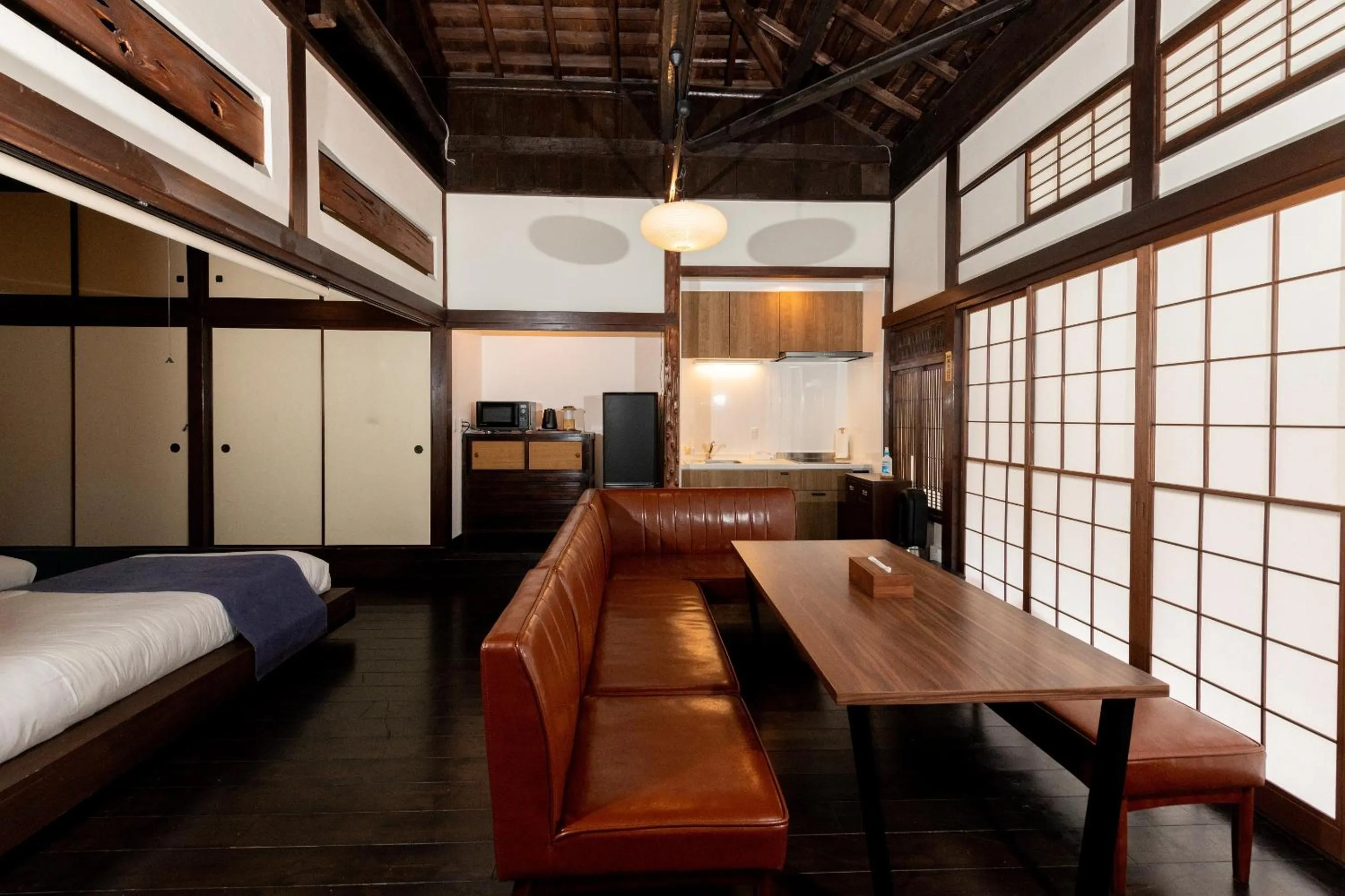 Living room, Bed in Kohaku AMBER Kamakura Zaimokuza