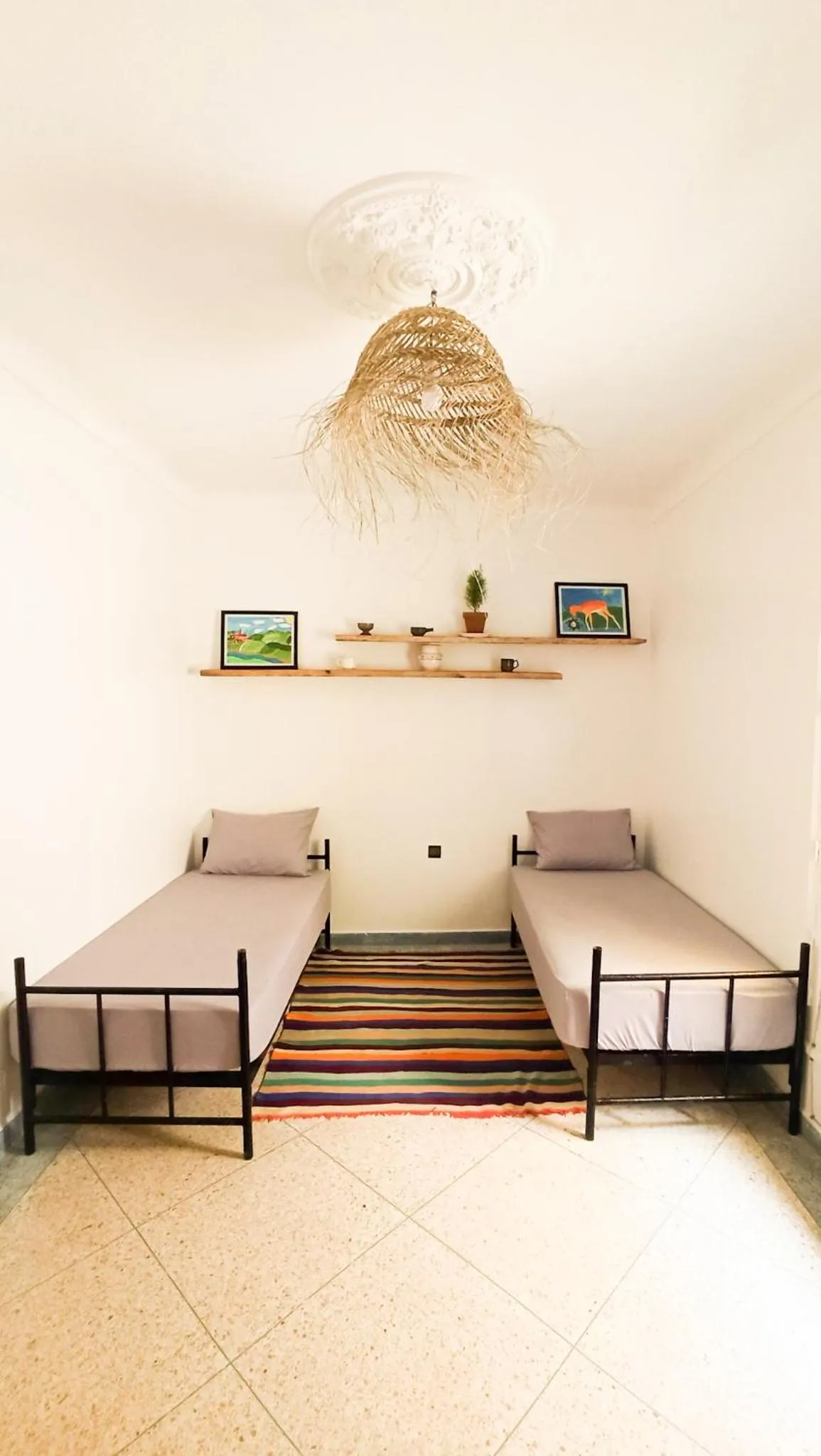 Bed in Home with a sea view