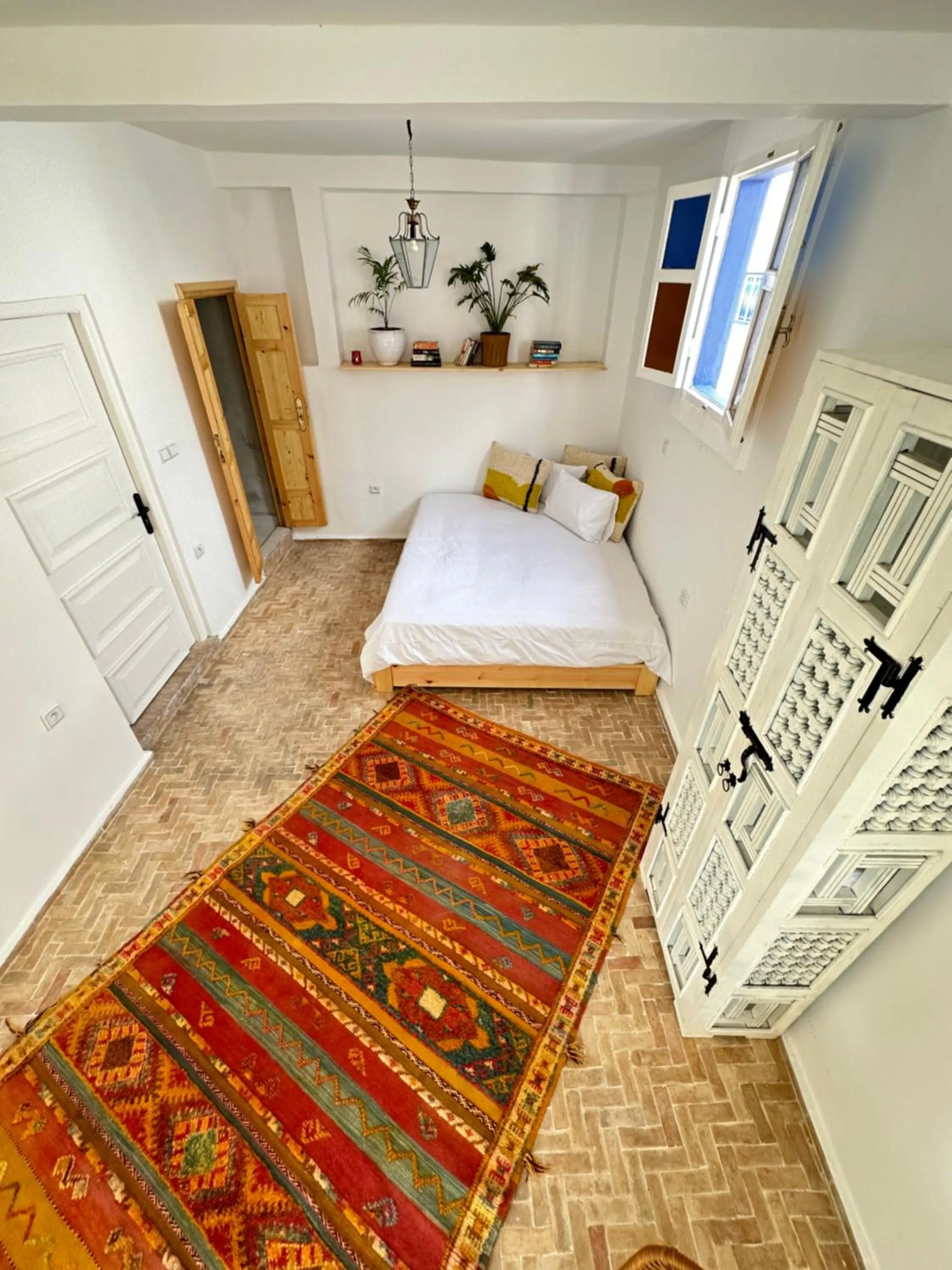 Bed in Home with a sea view