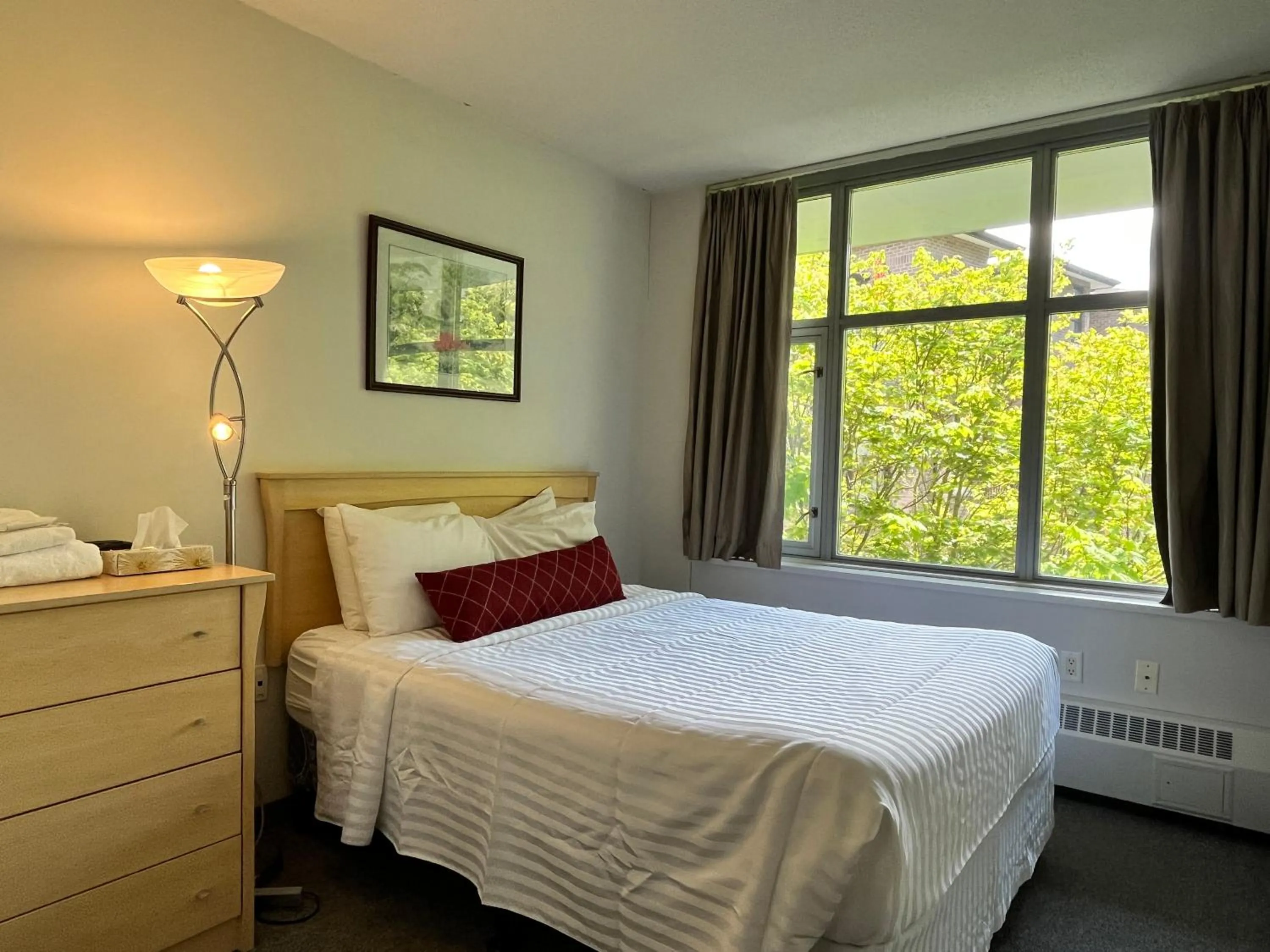 Bedroom, Bed in Carey Centre on UBC campus