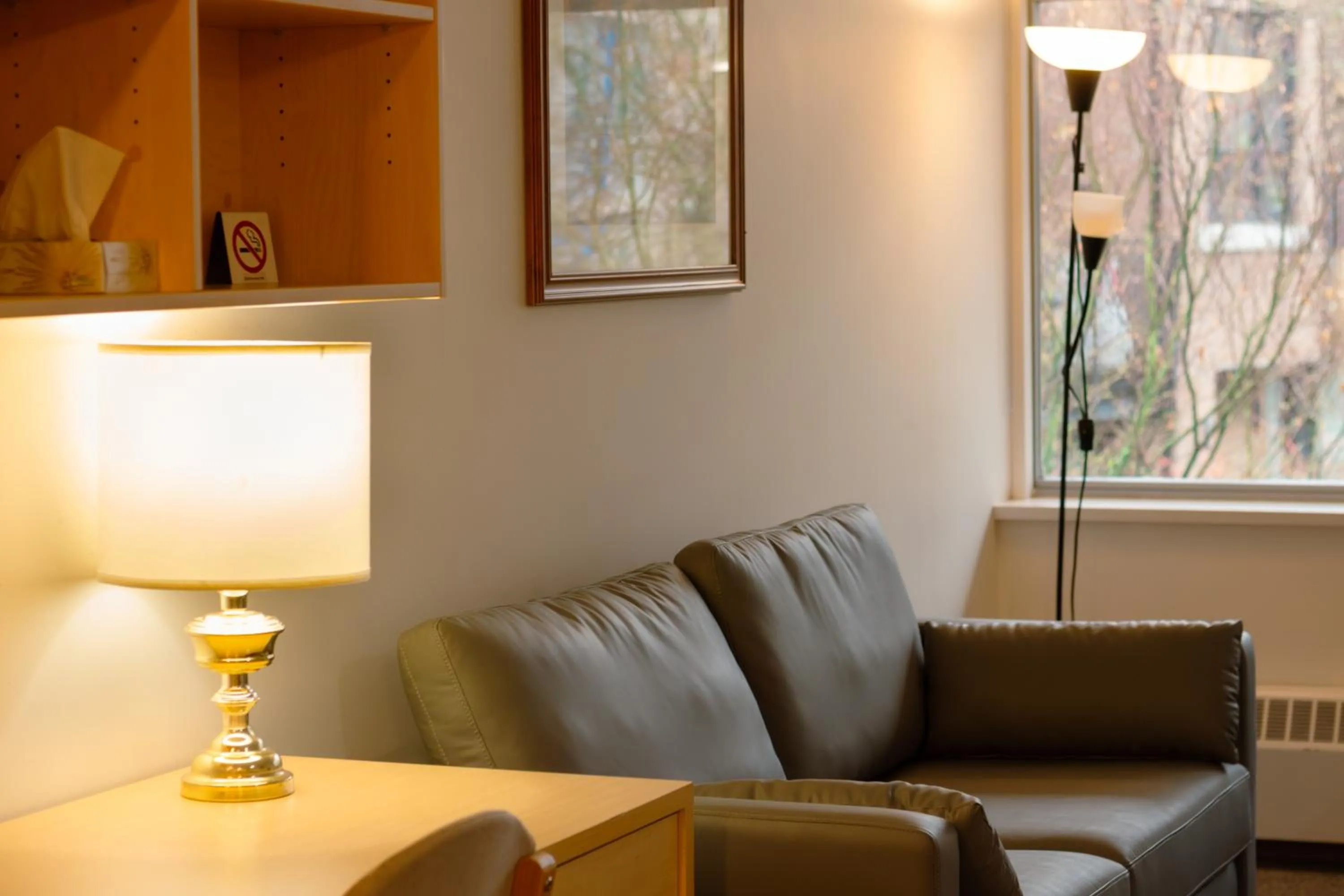 Seating area in Carey Centre on UBC campus