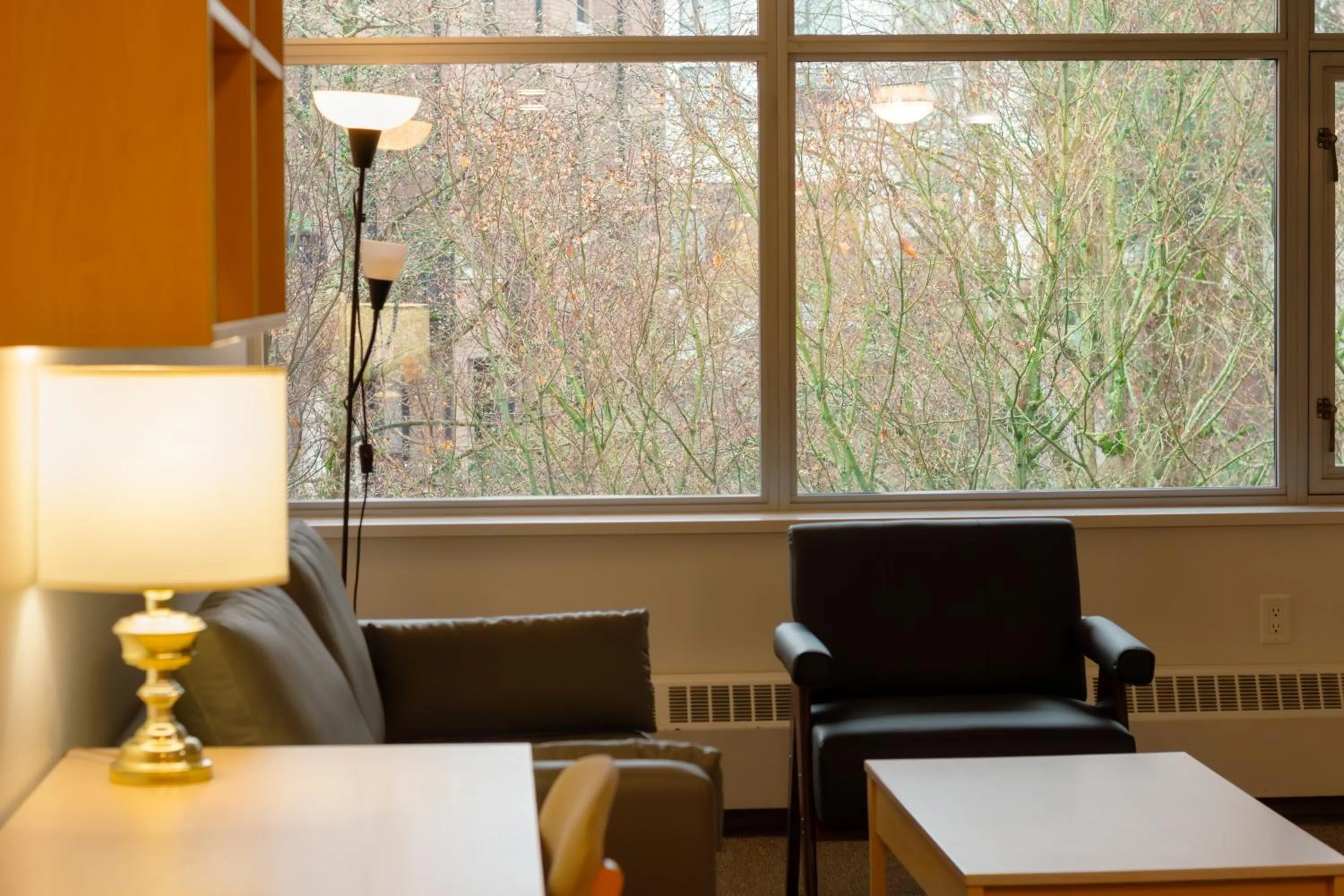 Seating area in Carey Centre on UBC campus