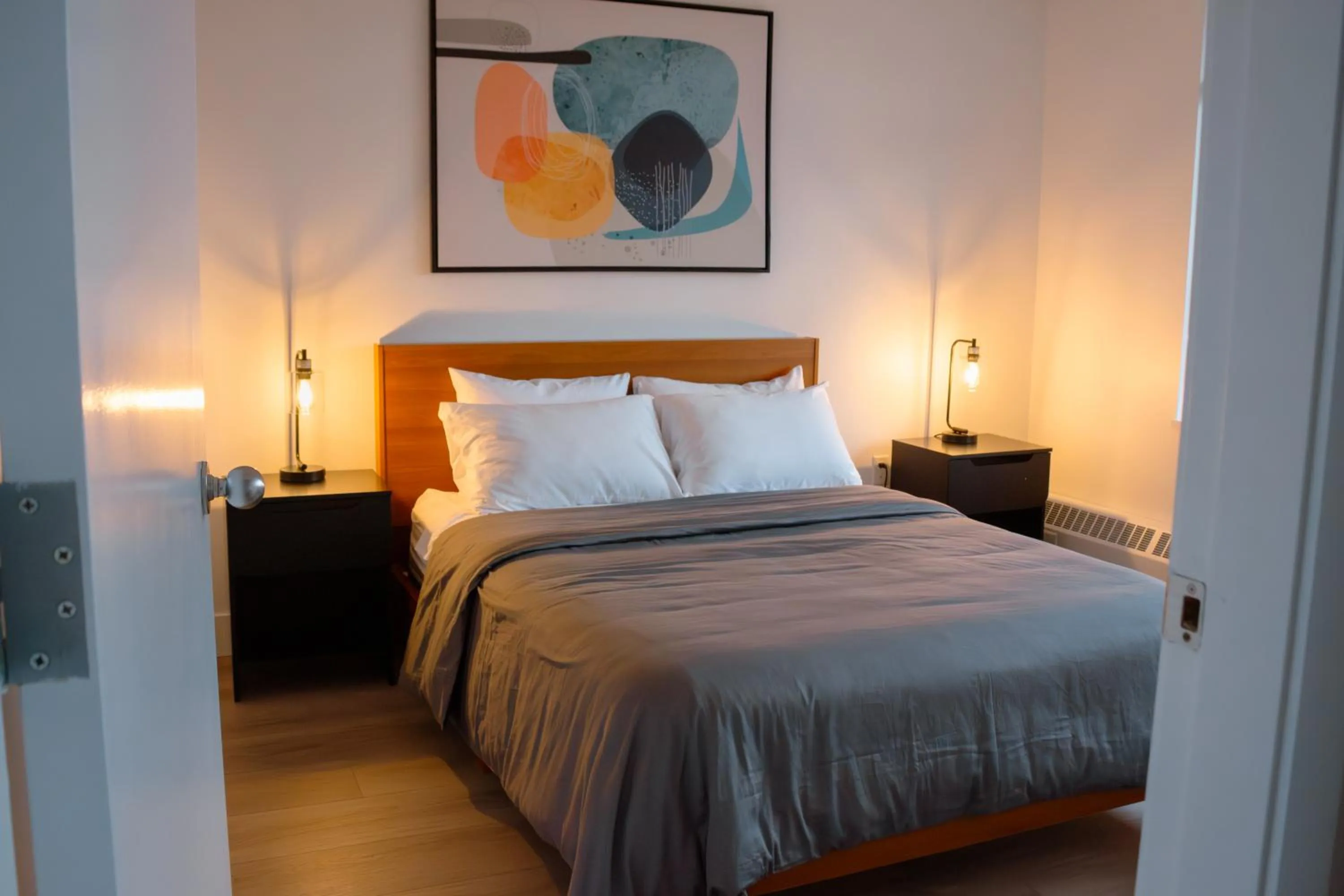 Photo of the whole room, Bed in Carey Centre on UBC campus