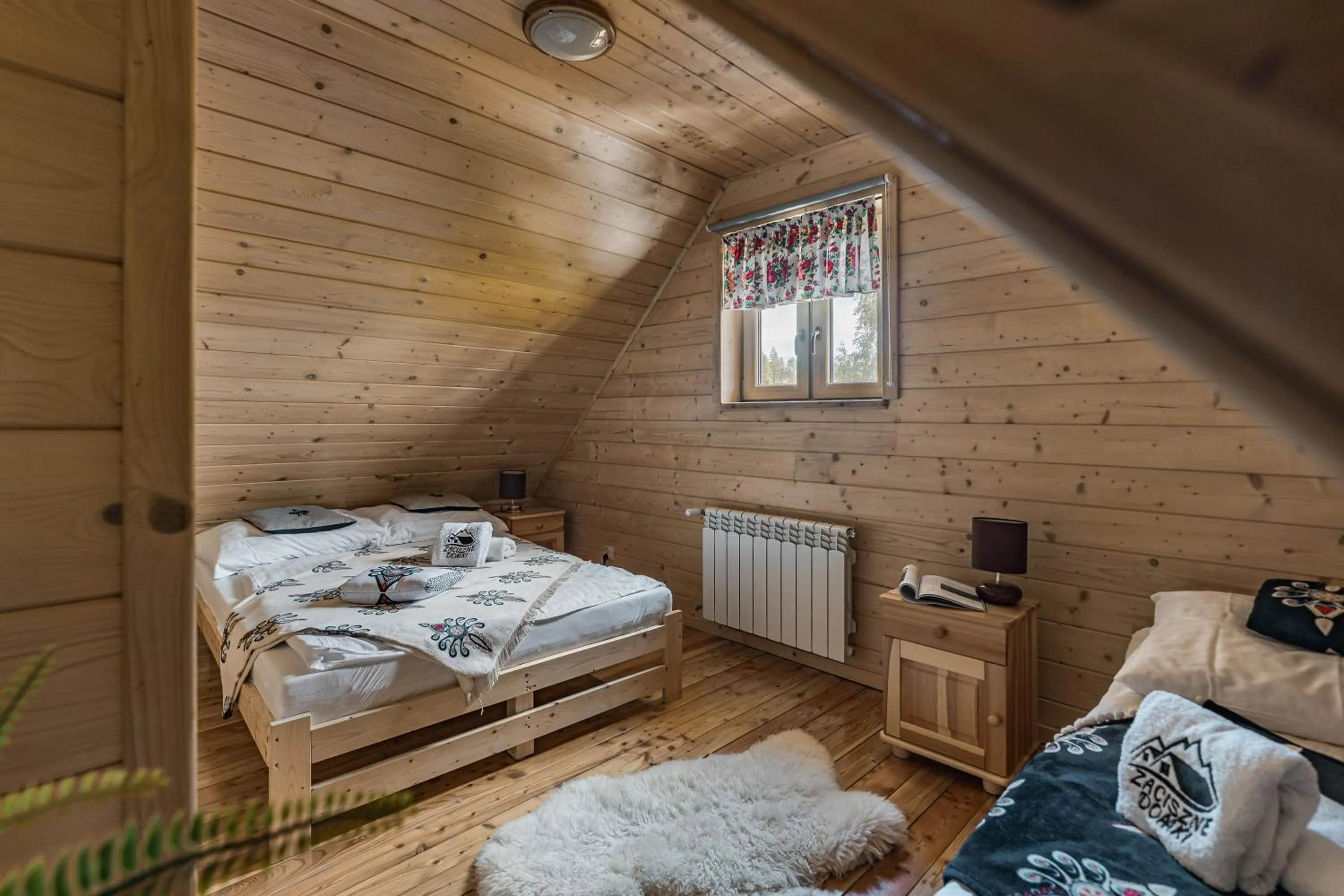 Bed in Zaciszne Domki w Kluszkowcach z Sauną i Balią