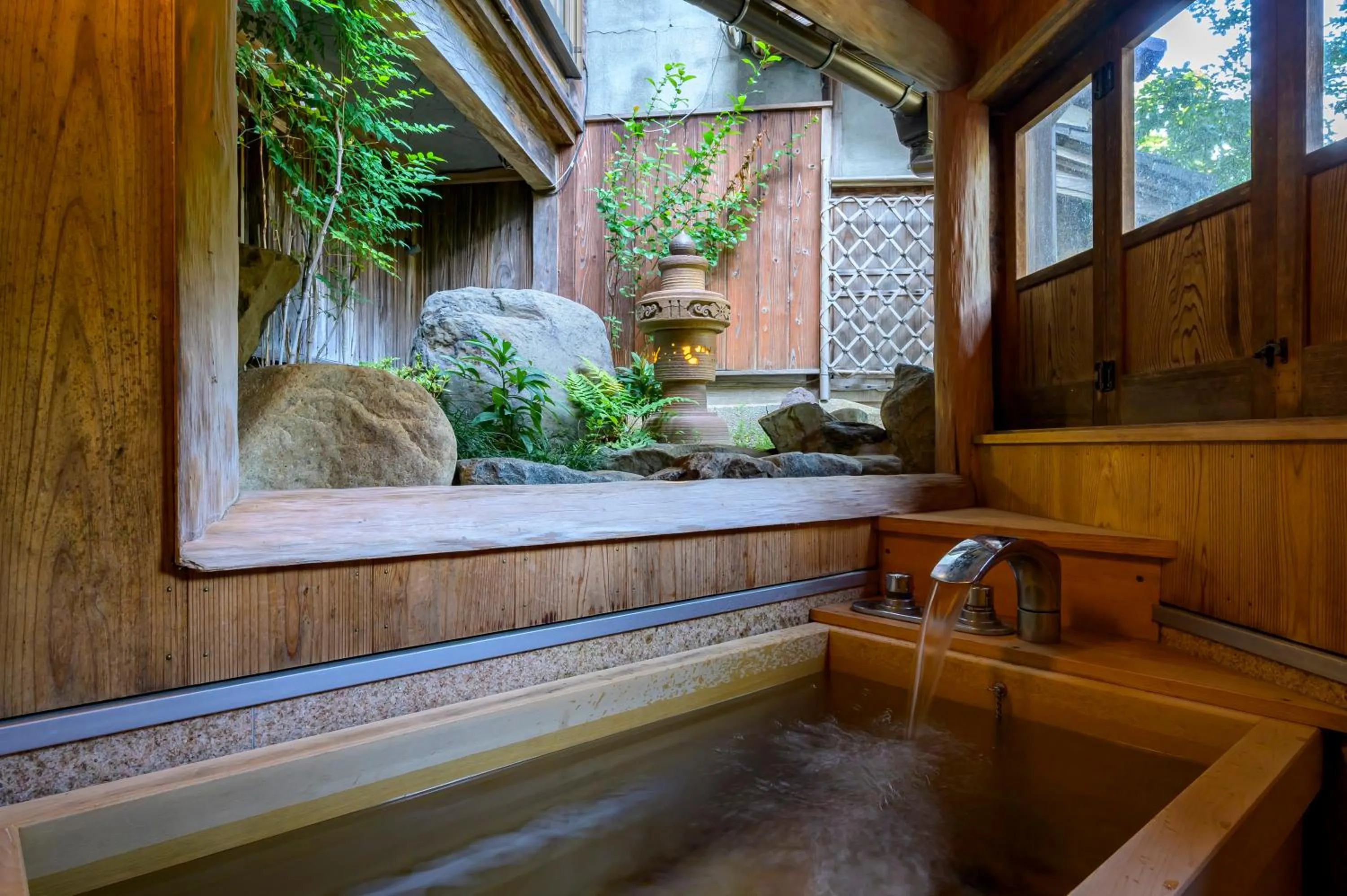 Hot Spring Bath in Ryokan Ohashi