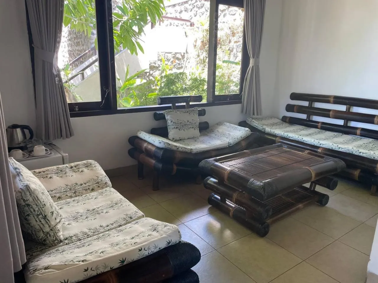 Seating area, Bed in Bali Dream House