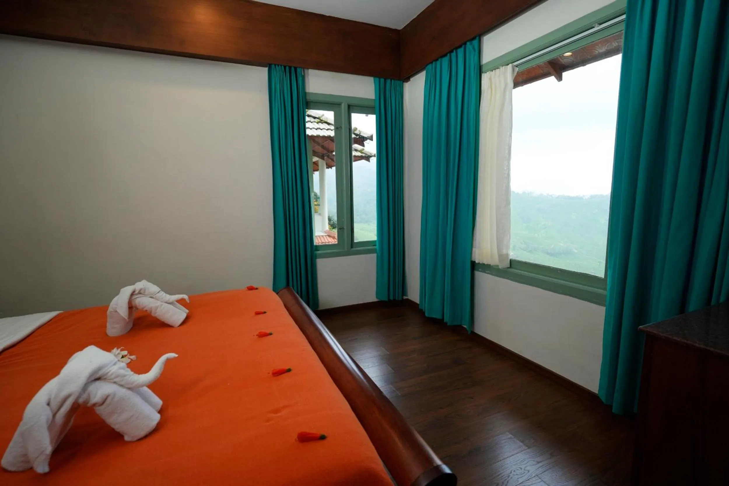 View (from property/room), Bed in Blackberry Hills Munnar Nature Resort & Spa