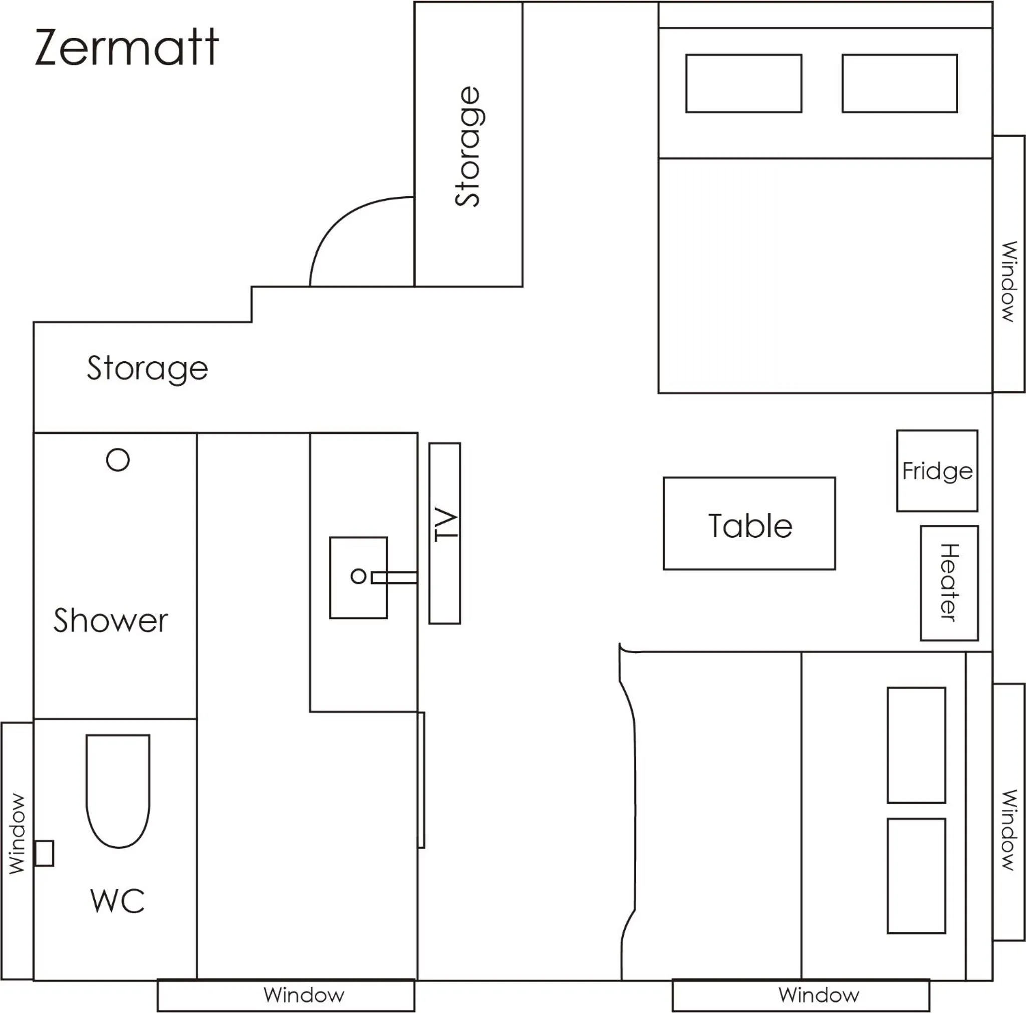 Photo of the whole room in Shirakaba