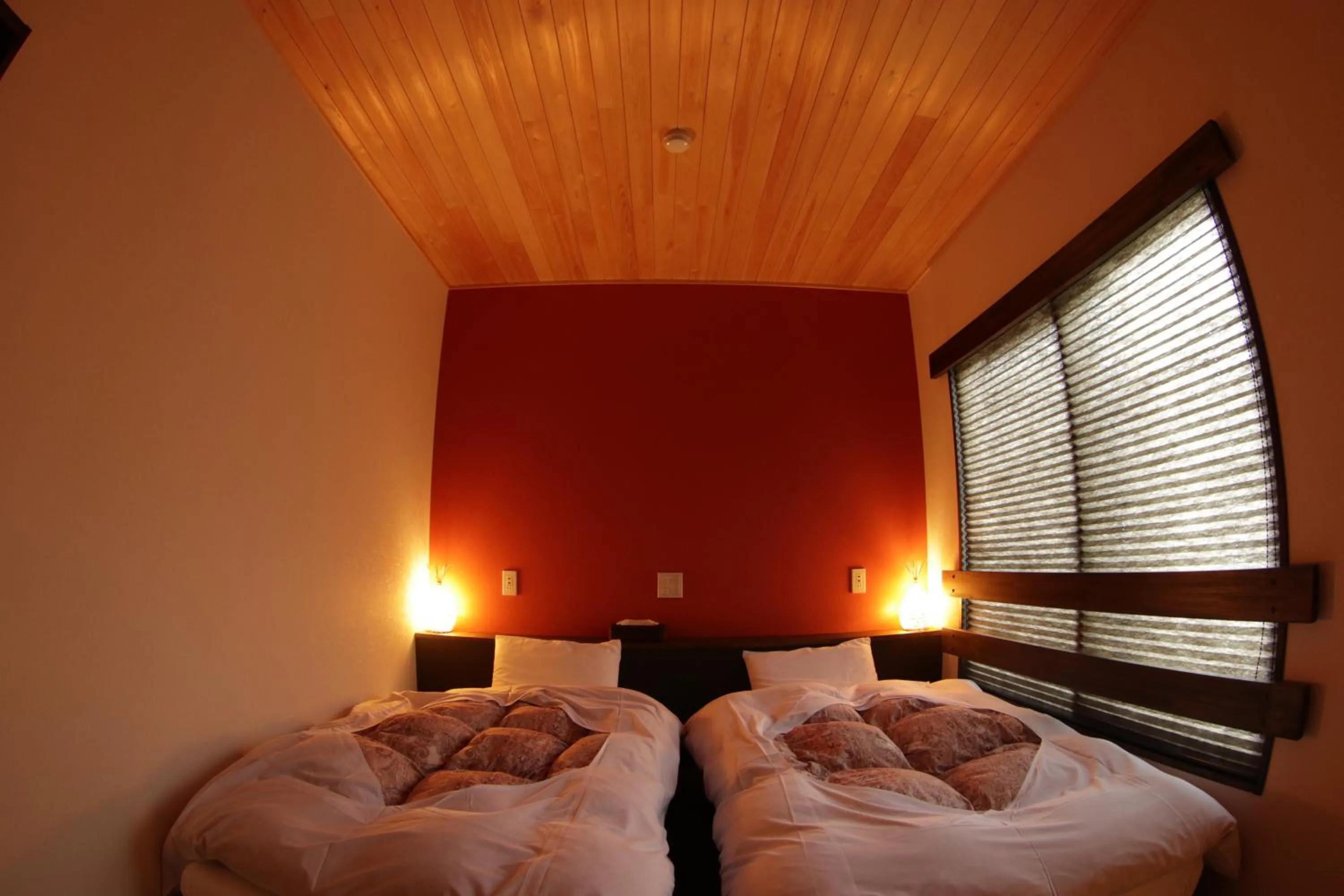 Bedroom, Bed in Shirakaba