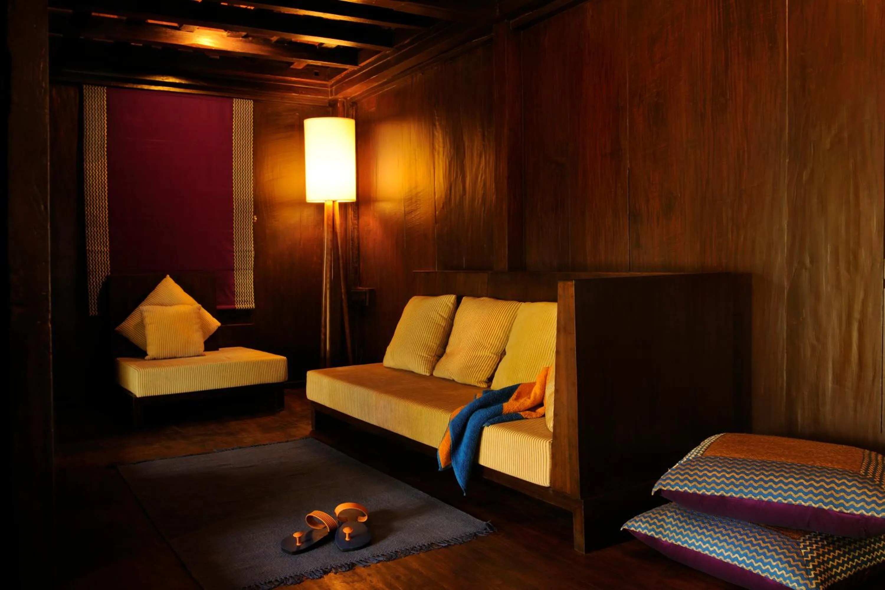 Seating area in Niraamaya Wellness Retreats, Surya Samudra, Kovalam