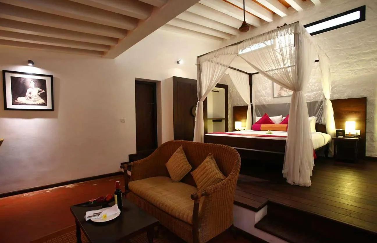 Bedroom, Bed in Niraamaya Wellness Retreats, Surya Samudra, Kovalam