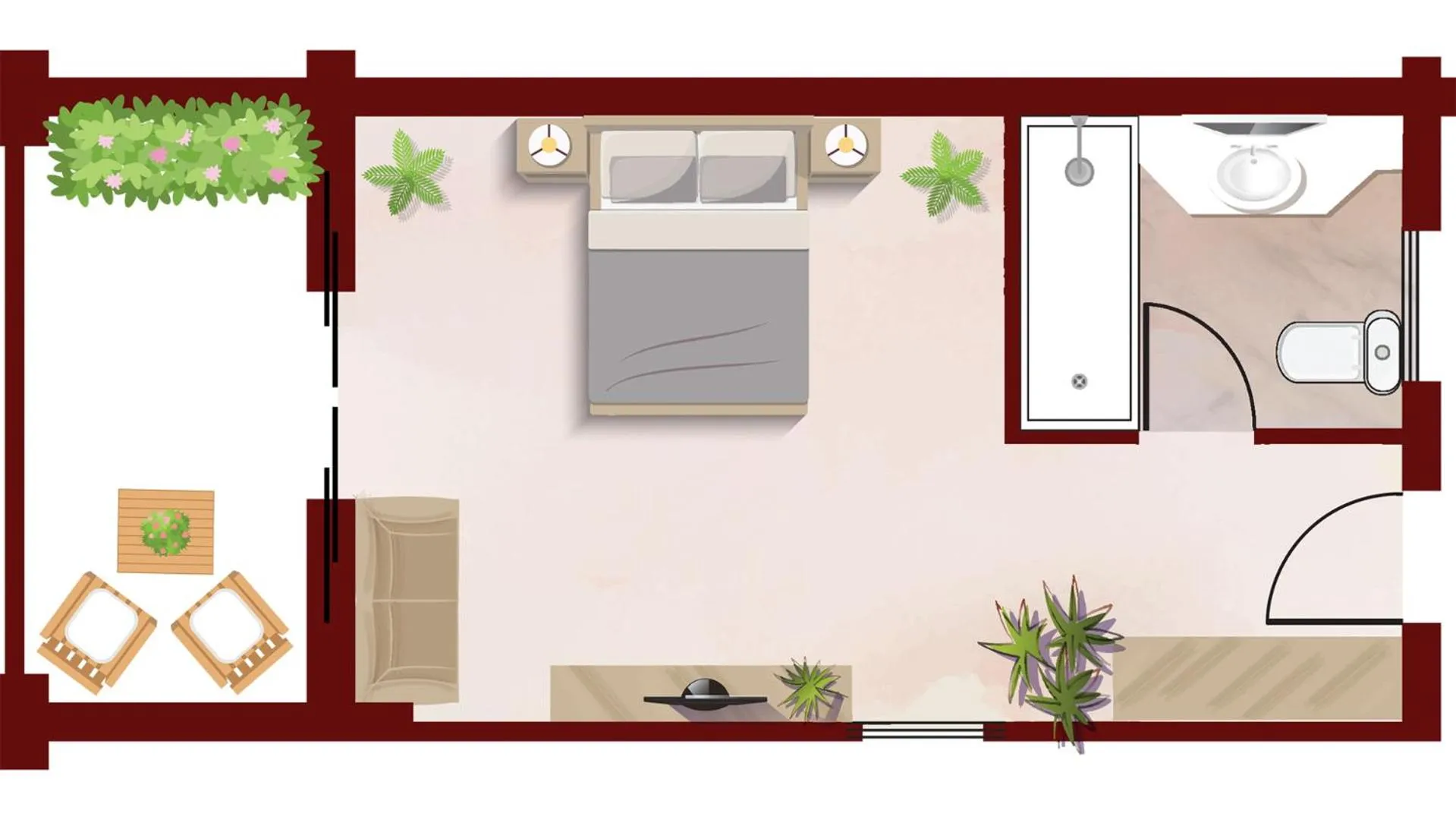Floor plan in Grecotel LUXME Costa Botanica