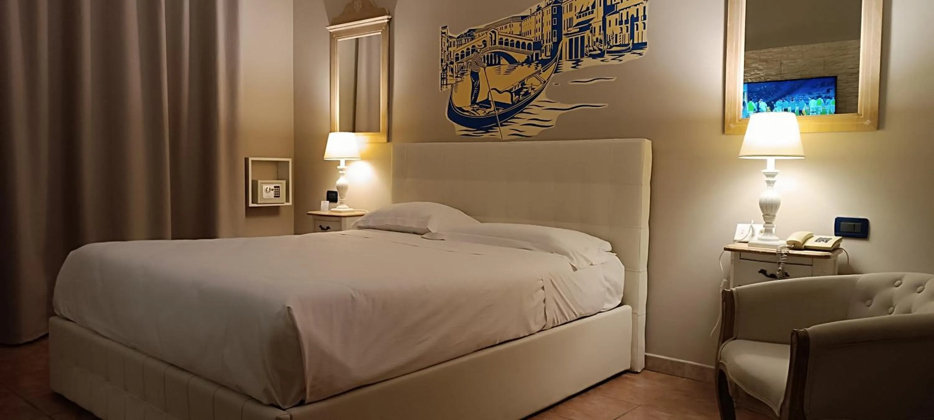 Decorative detail, Bed in Hotel Palladium