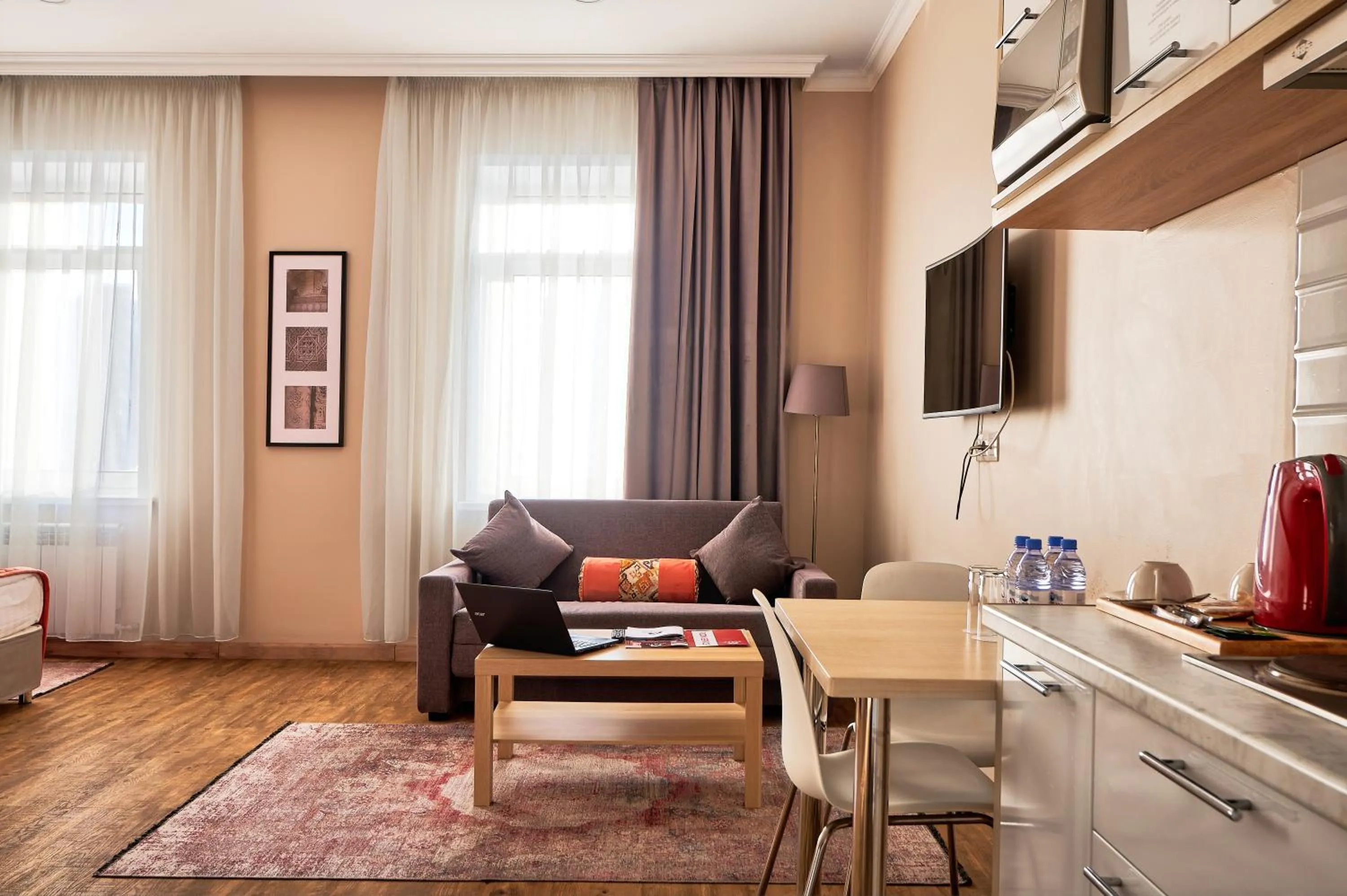 Kitchen or kitchenette in Aisha Bibi Hotel & Spa