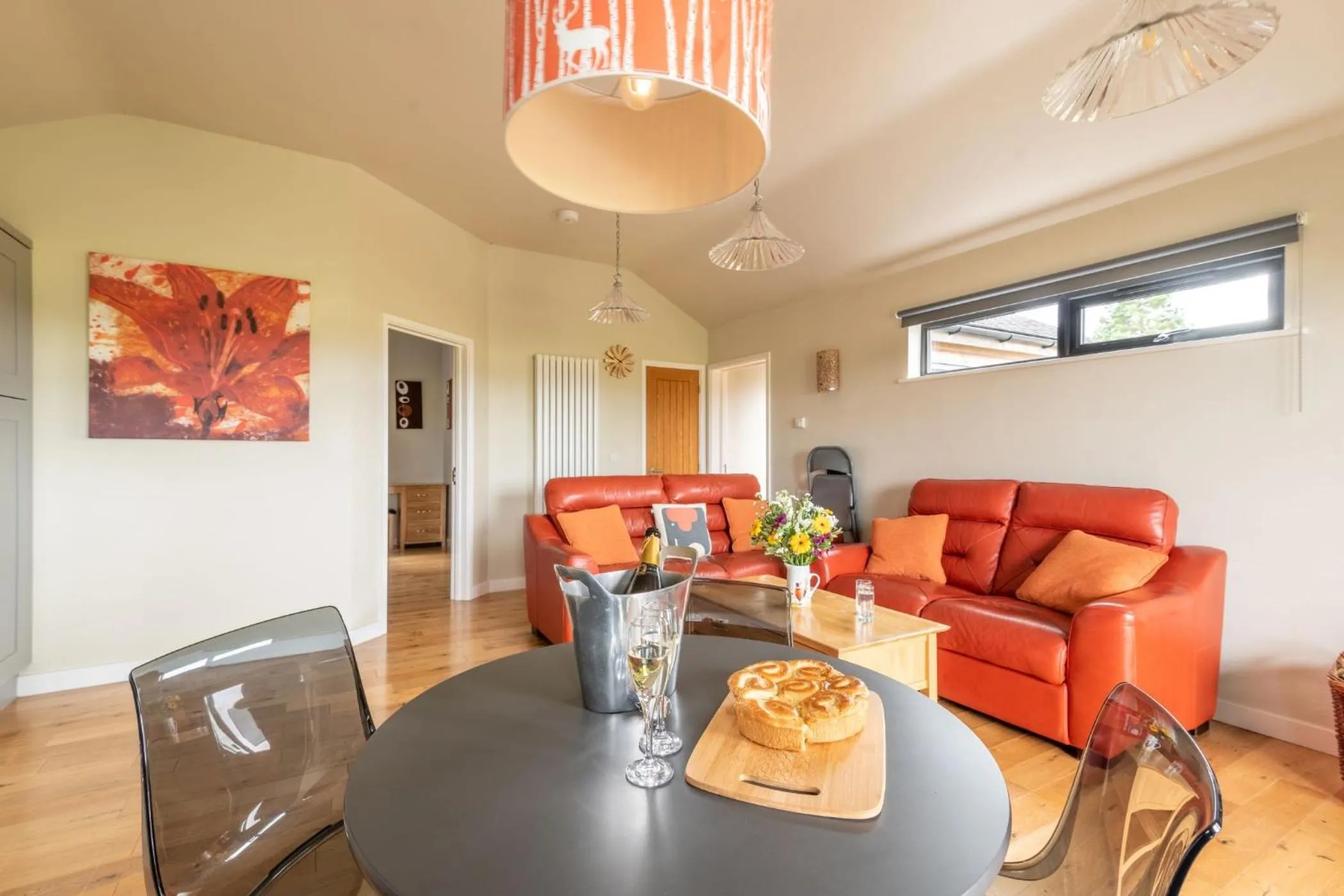 Living room in Tor Farm Lodge