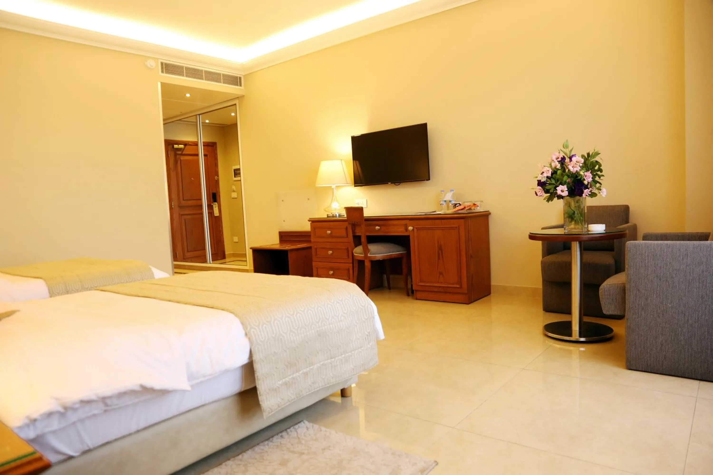 Bed in Bayview Hotel Beirut