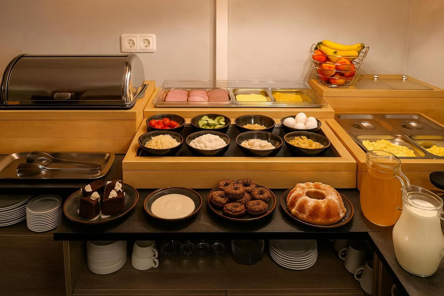 Buffet breakfast in Pension Falconi