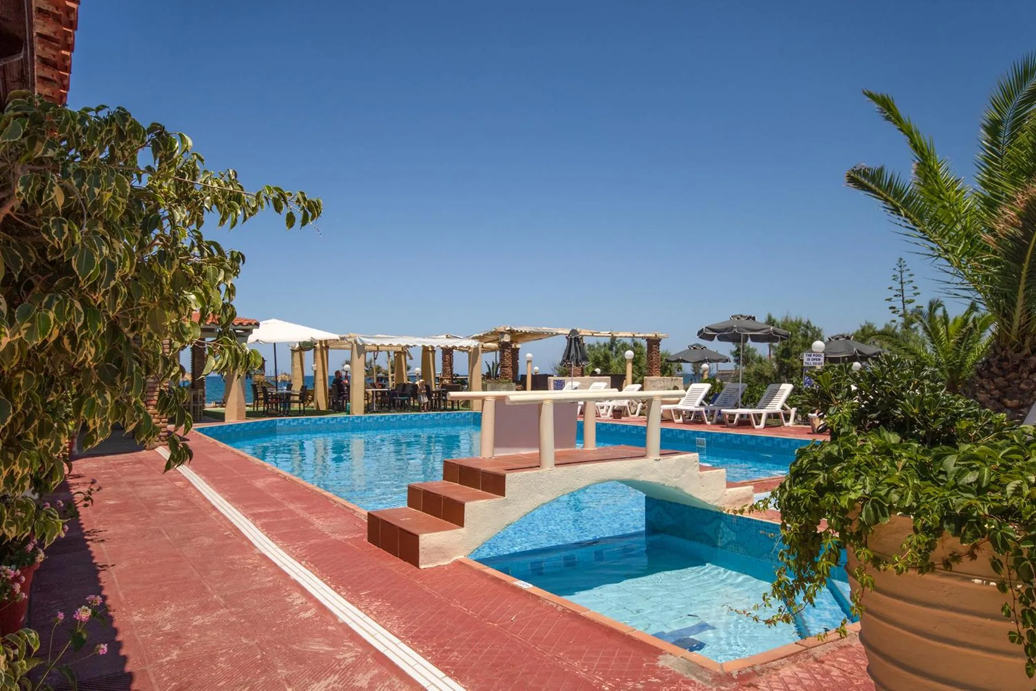Pool view in Stavros Villas&Apartments