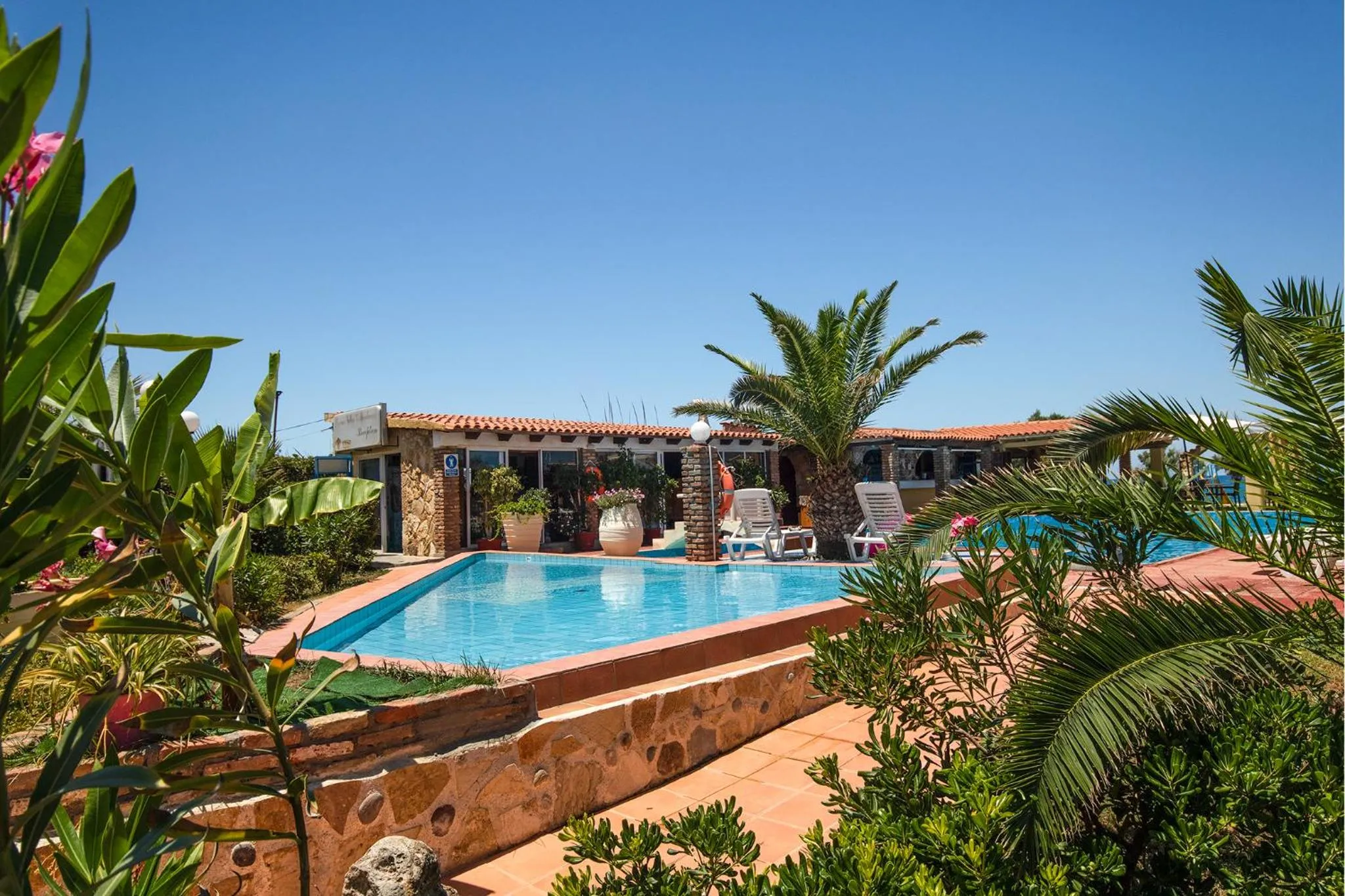 Pool view in Stavros Villas&Apartments