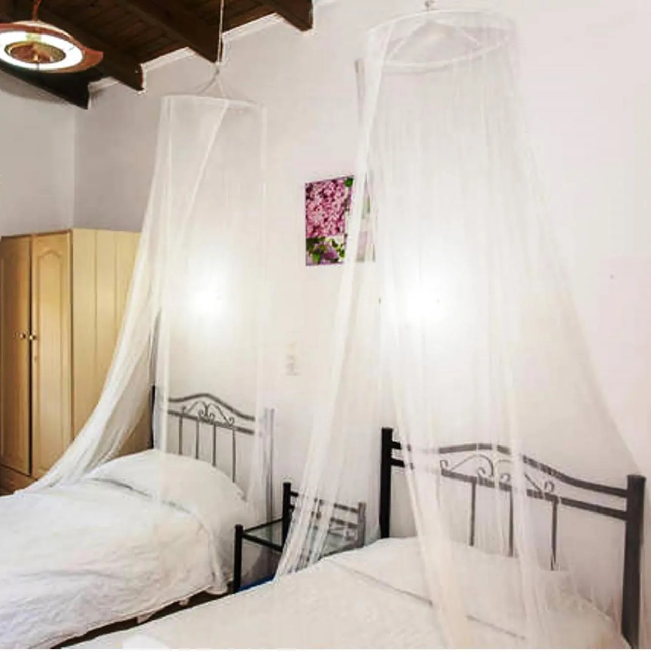 Bed in Stavros Villas&Apartments