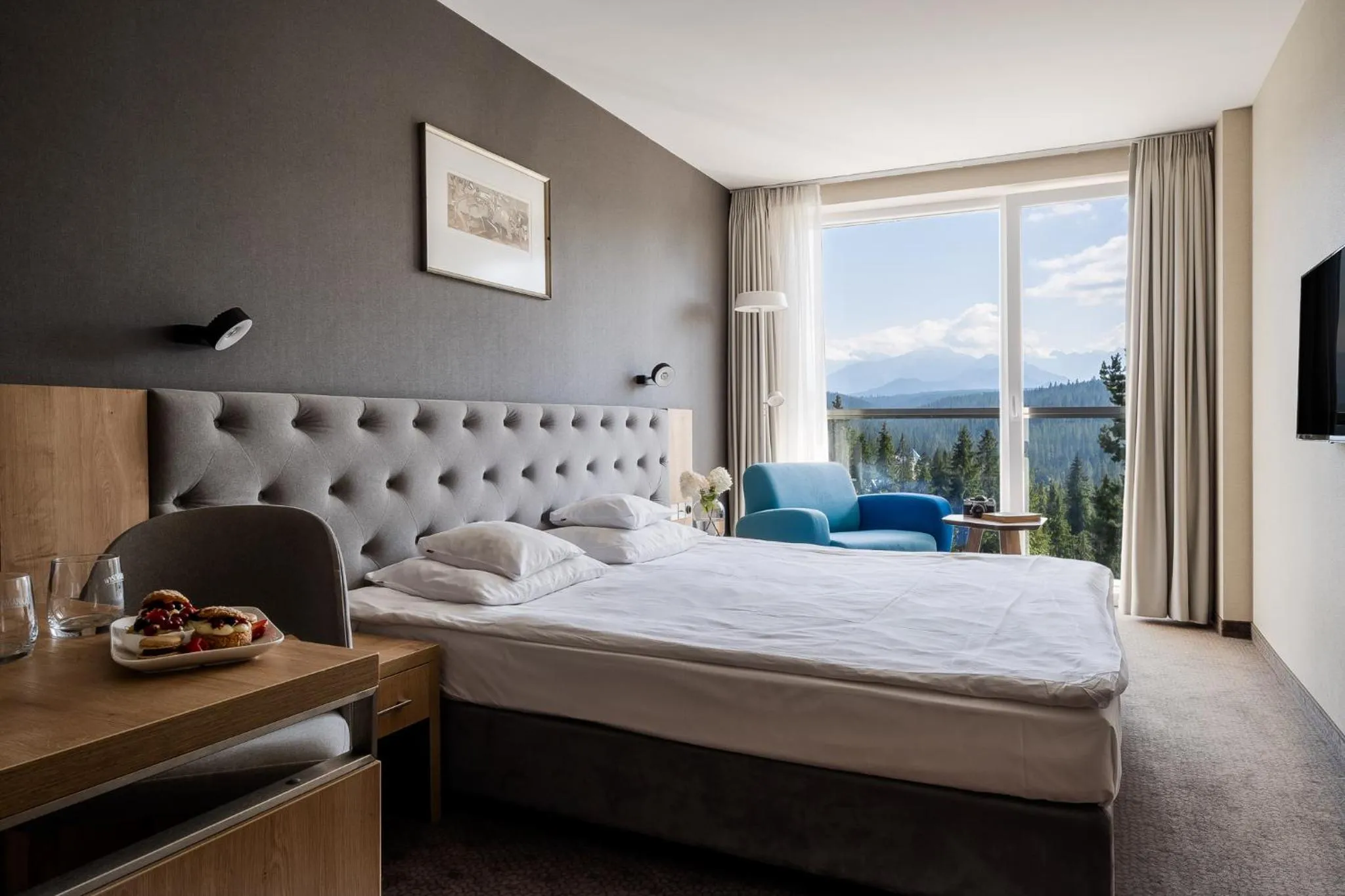 Bed in Hotel HARNAŚ dla dorosłych z widokiem na Tatry - Adults only