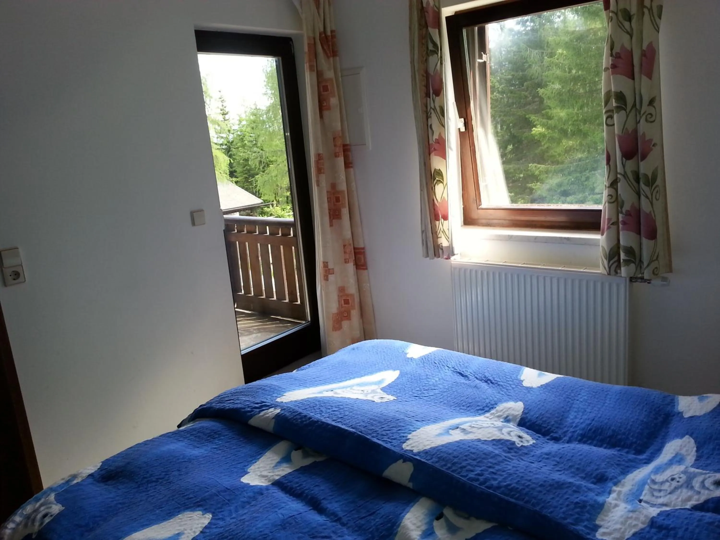 Bedroom in Fichtenblockhütte